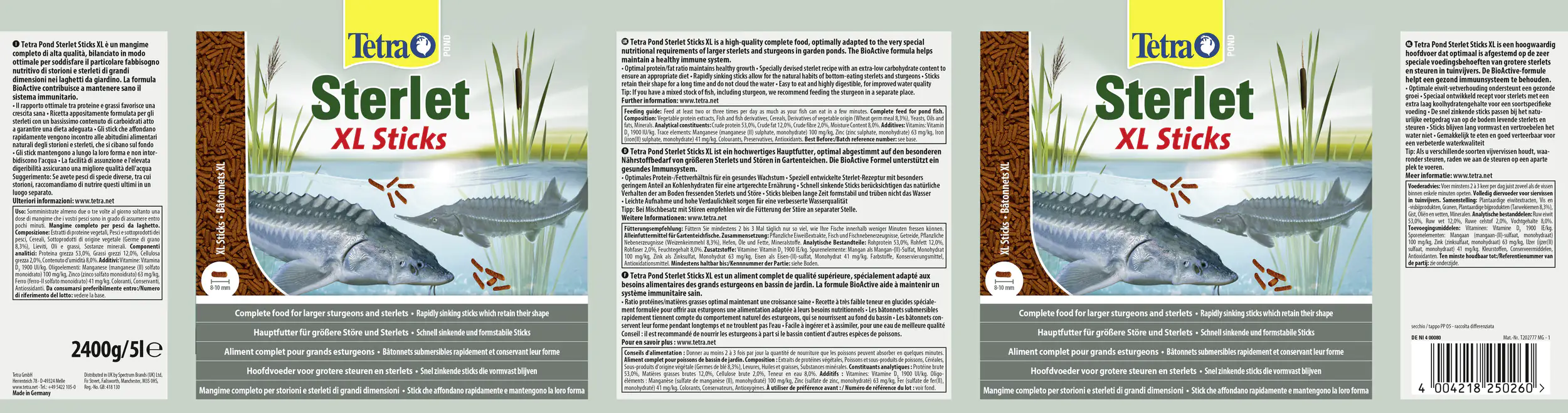 Tetra Pond Sterlet XL Sticks 5 L Tetra Pond Sterlet XL Sticks 5 L