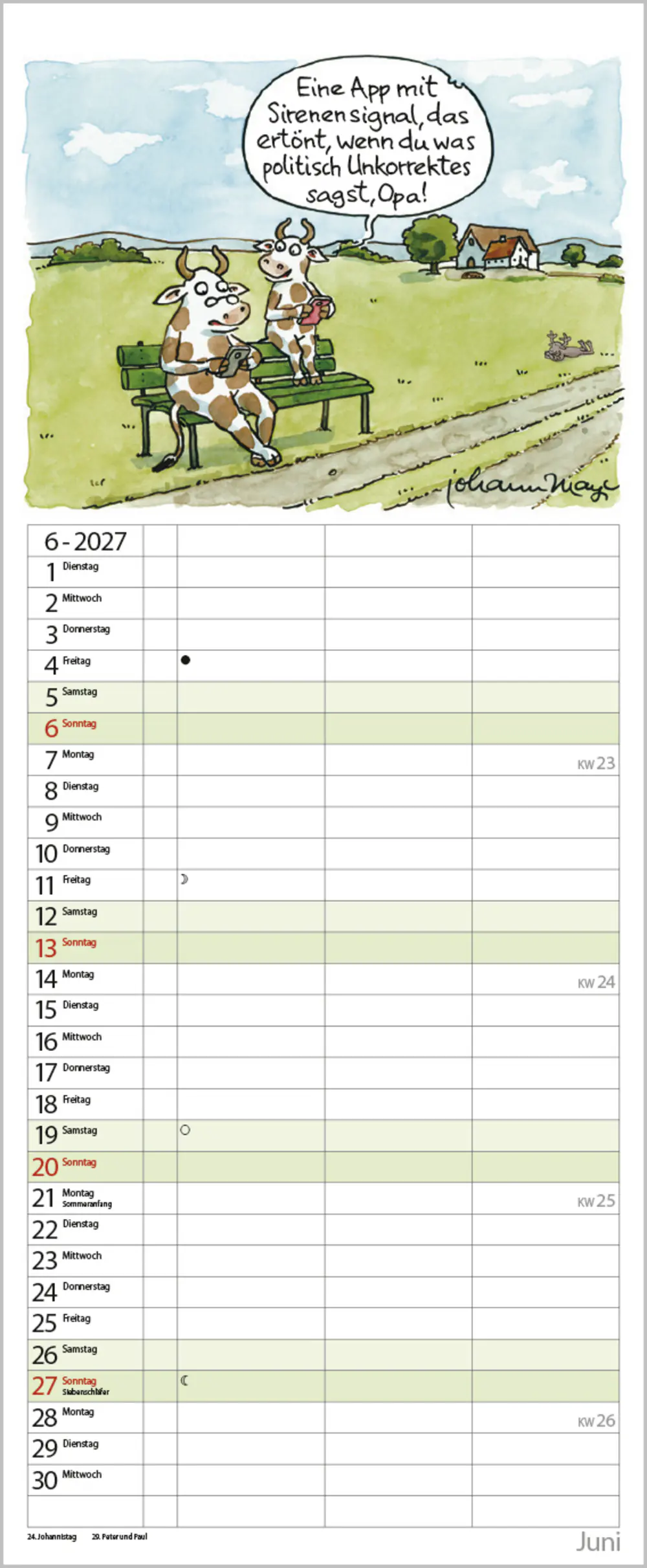 Korsch Kalender Planer (Un-)Ruhestand 2027