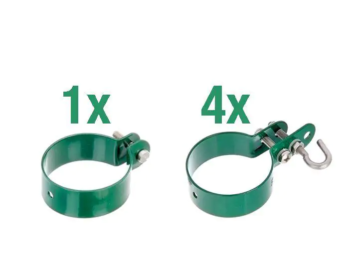 Alberts Zaunanschluss-Set einseitige Anschluss Ø 6 cm 200 cm grün zE