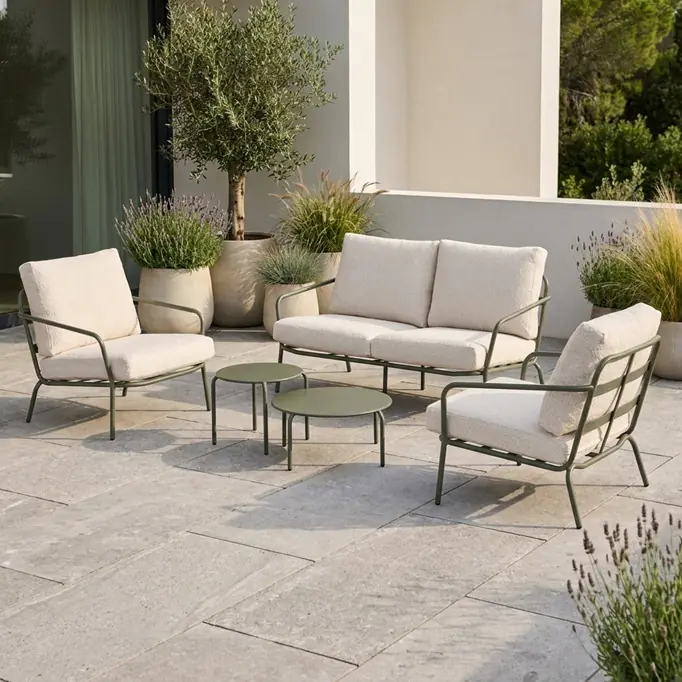 Primaster Gartenmöbel-Set Locarno 2 Sitzer Stahl