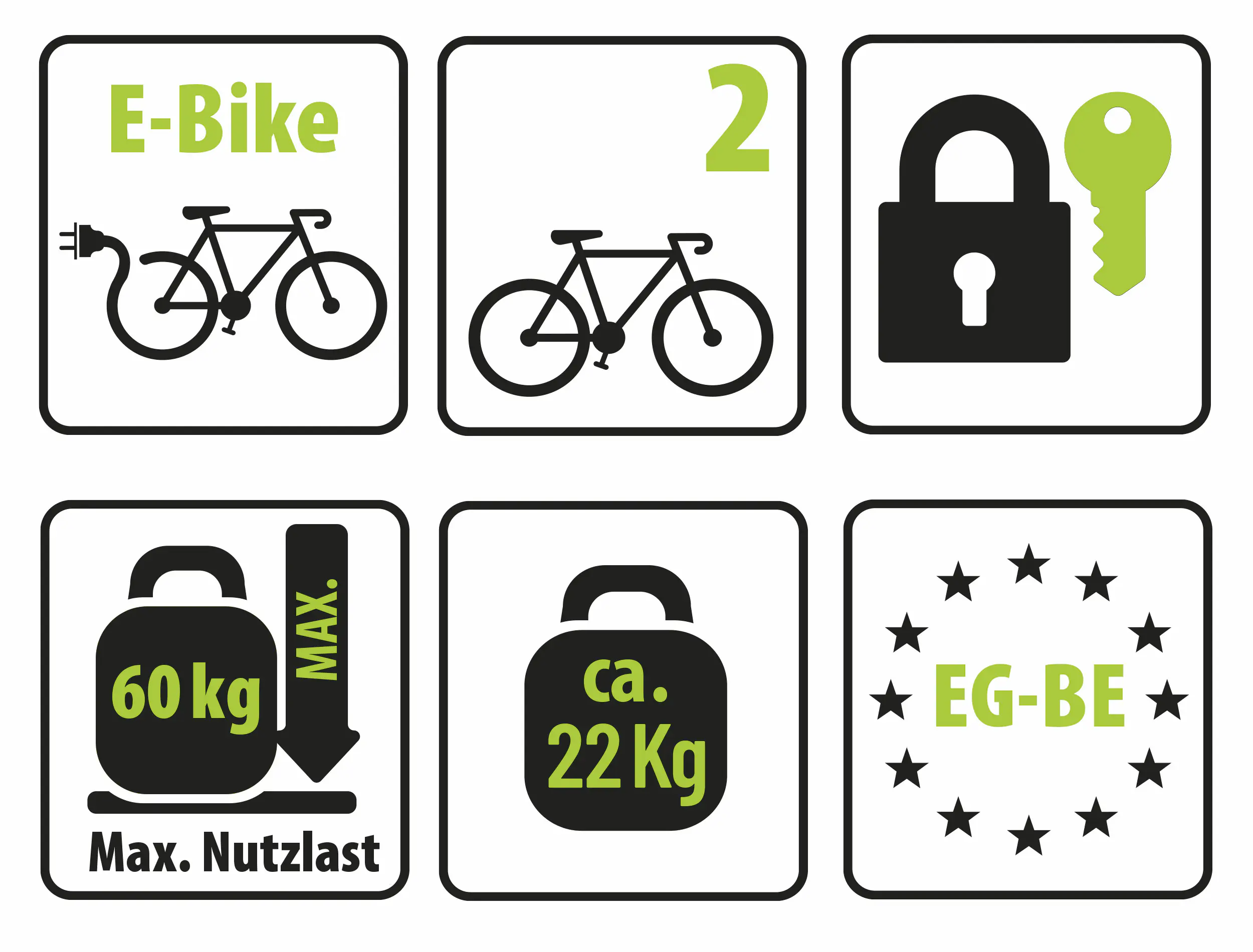 EUFAB Fahrradträger ProBC3 für 3 Fahrräder komplett vormontiert EUFAB Fahrradträger ProBC3 für 3 Fahrräder komplett vormontiert