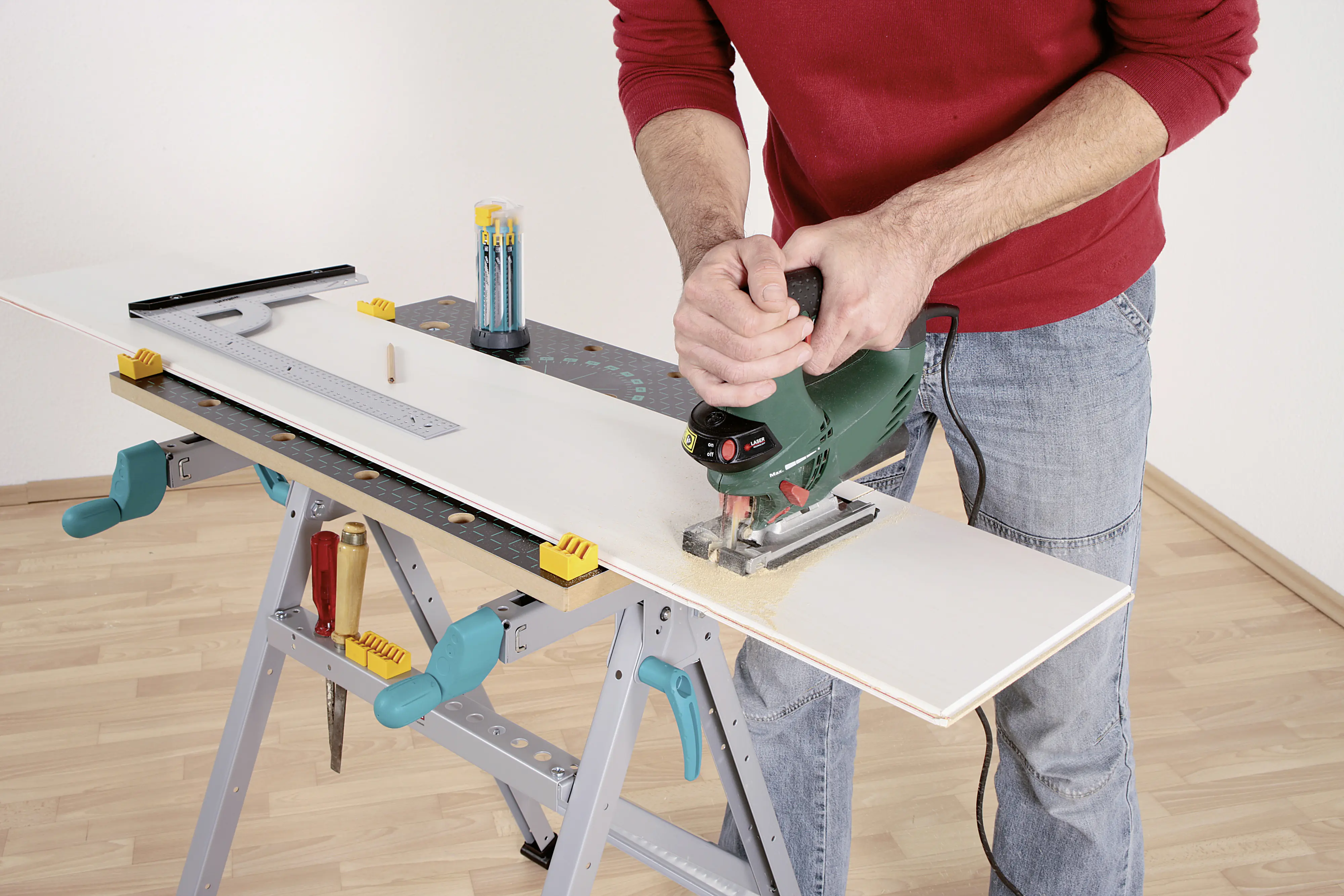 Wolfcraft Spanntisch Master 200 MDF Arbeitsfläche 64,5 x 30,0 cm Wolfcraft Spanntisch Master 200 MDF Arbeitsfläche 64,5 x 30,0 cm