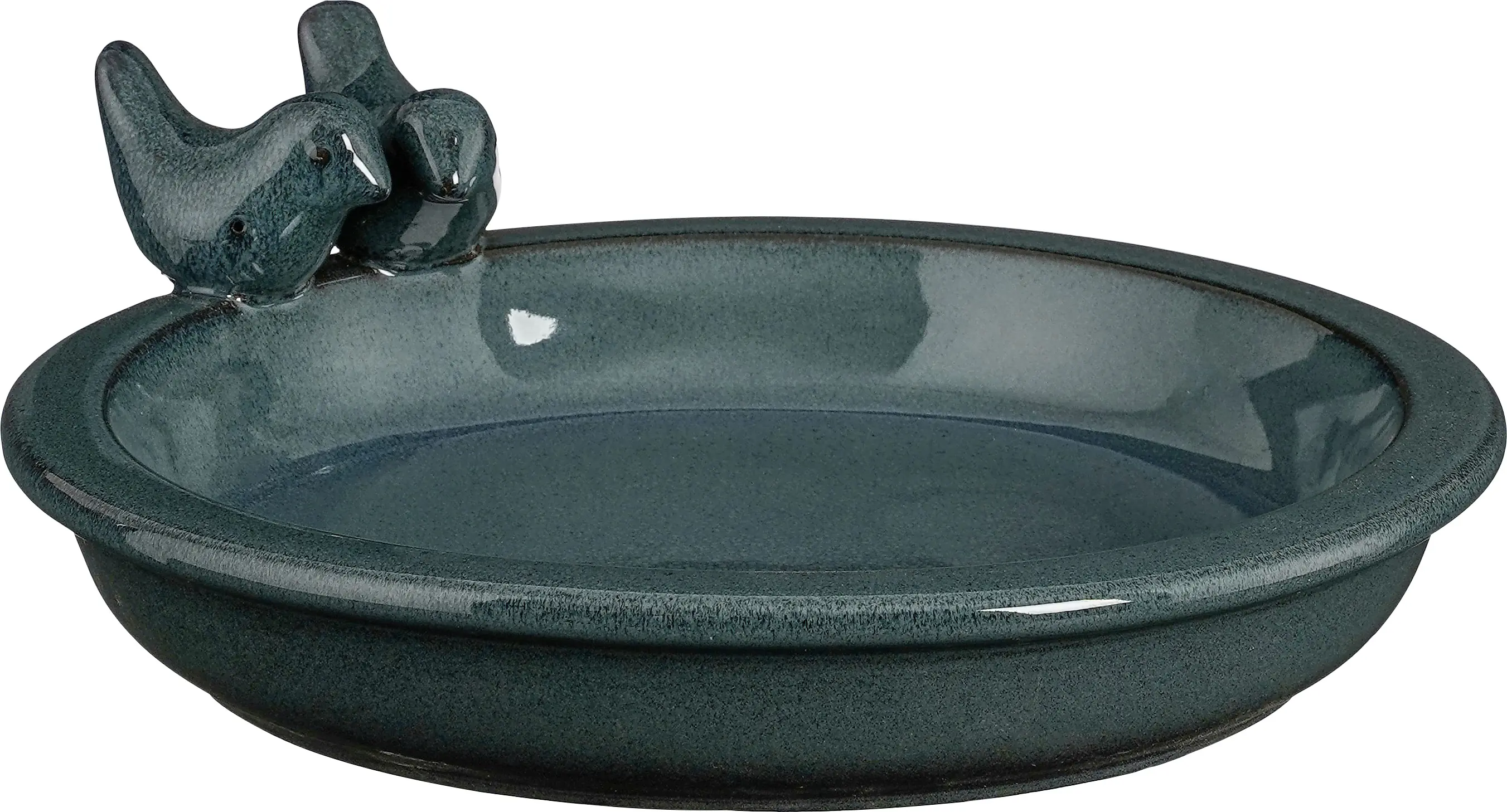 Mica Decorations Vogelfutterspender Keramik blau Ø 5 x 30 cm