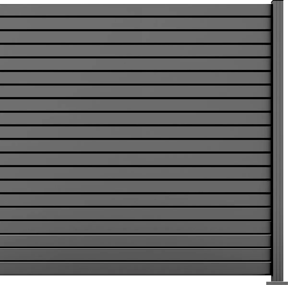 Ambiente Alu-Zaun Erweiterungsset Rhombus MINI 187 x 184,2 cm grau