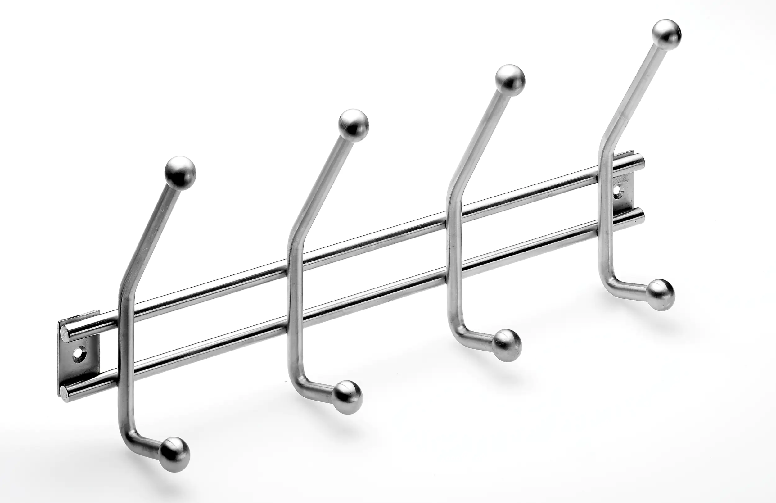 Hettich Garderobenleiste 4 Haken 35,5 x 16,0 x 6,0 cm Edelstahl Hettich Garderobenleiste 4 Haken 35,5 x 16,0 x 6,0 cm Edelstahl