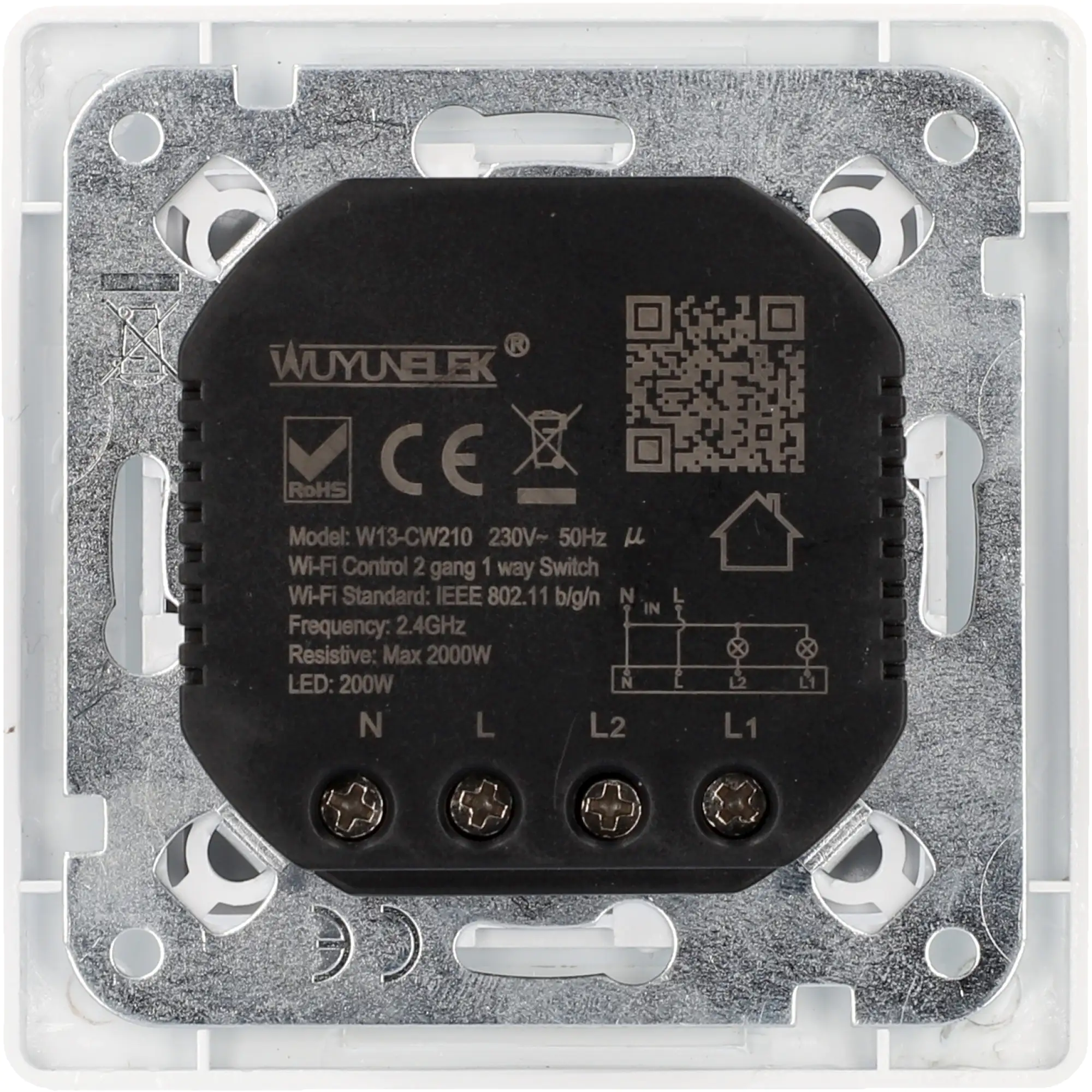 Unitec WIFI Serienschalter weiß steuerbar per Tuya-App