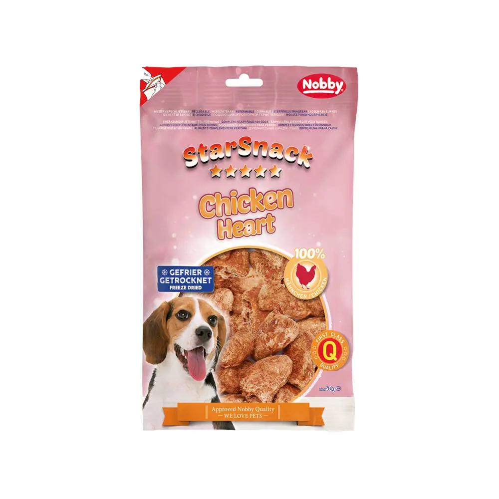 Nobby StarSnack Hundeleckerli Chicken Heart gefriergetrocknet 40 g Nobby StarSnack Hundeleckerli Chicken Heart gefriergetrocknet 40 g
