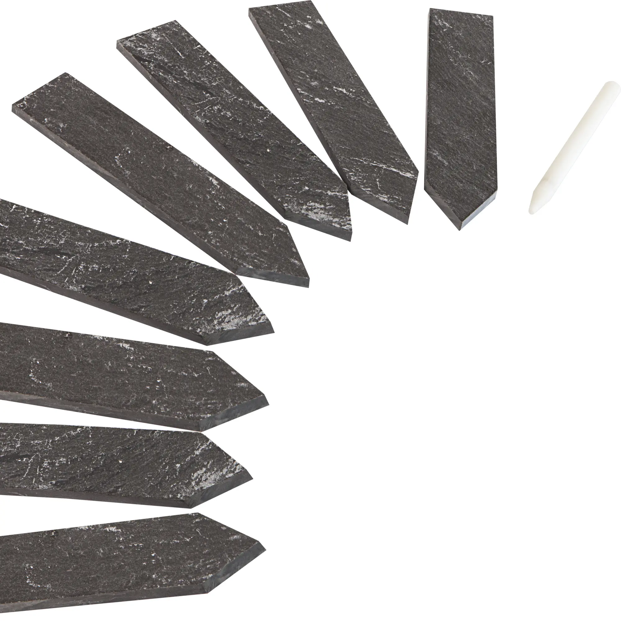 Windhager Pflanzenschilder Stecketiketten Schiefer + Kreide 12 cm - 8 Stück