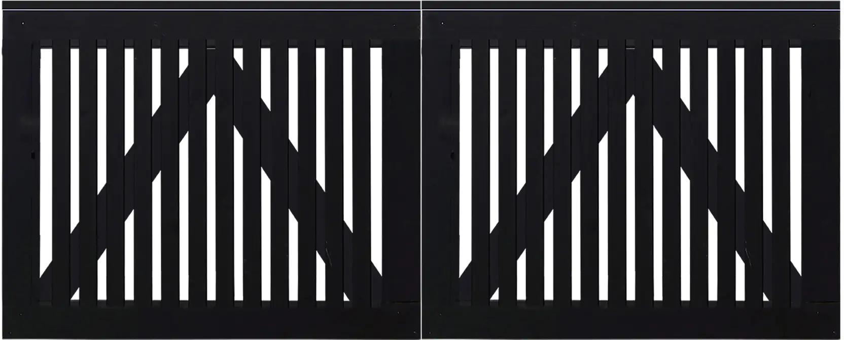 Plus Doppeltor Sendai 200 x 80 cm RAL 9005 Schwarz