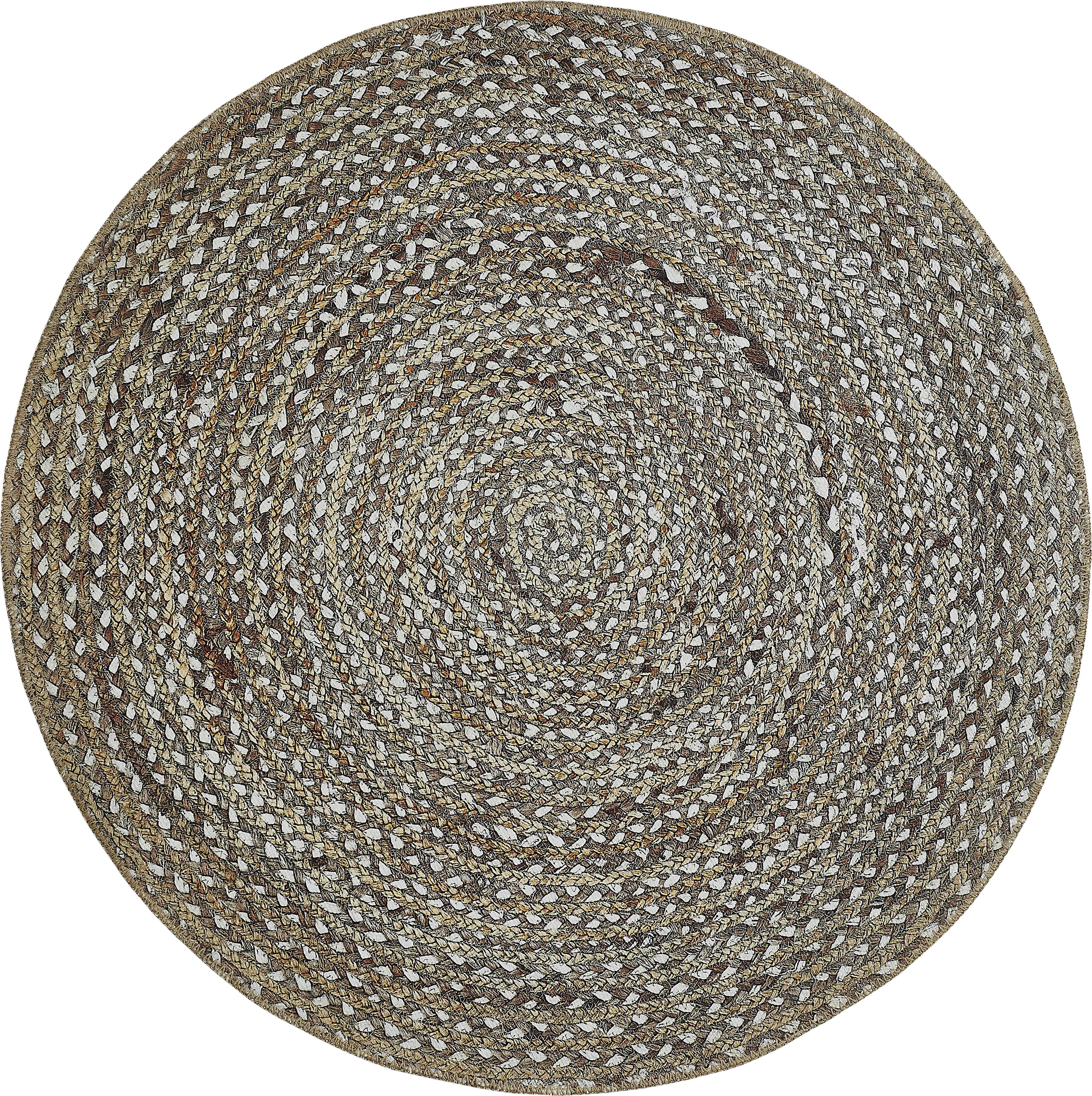 Teppich Pinto natur-weiß, 100 cm Ø rund