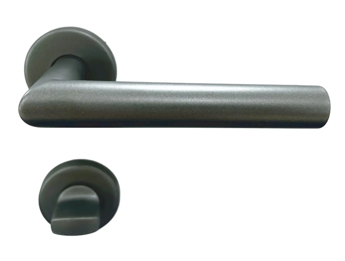 TrendLine WC-Türgriff-Garnitur Rosette Edelstahl kaschmiergrau Ø 49,1 mm