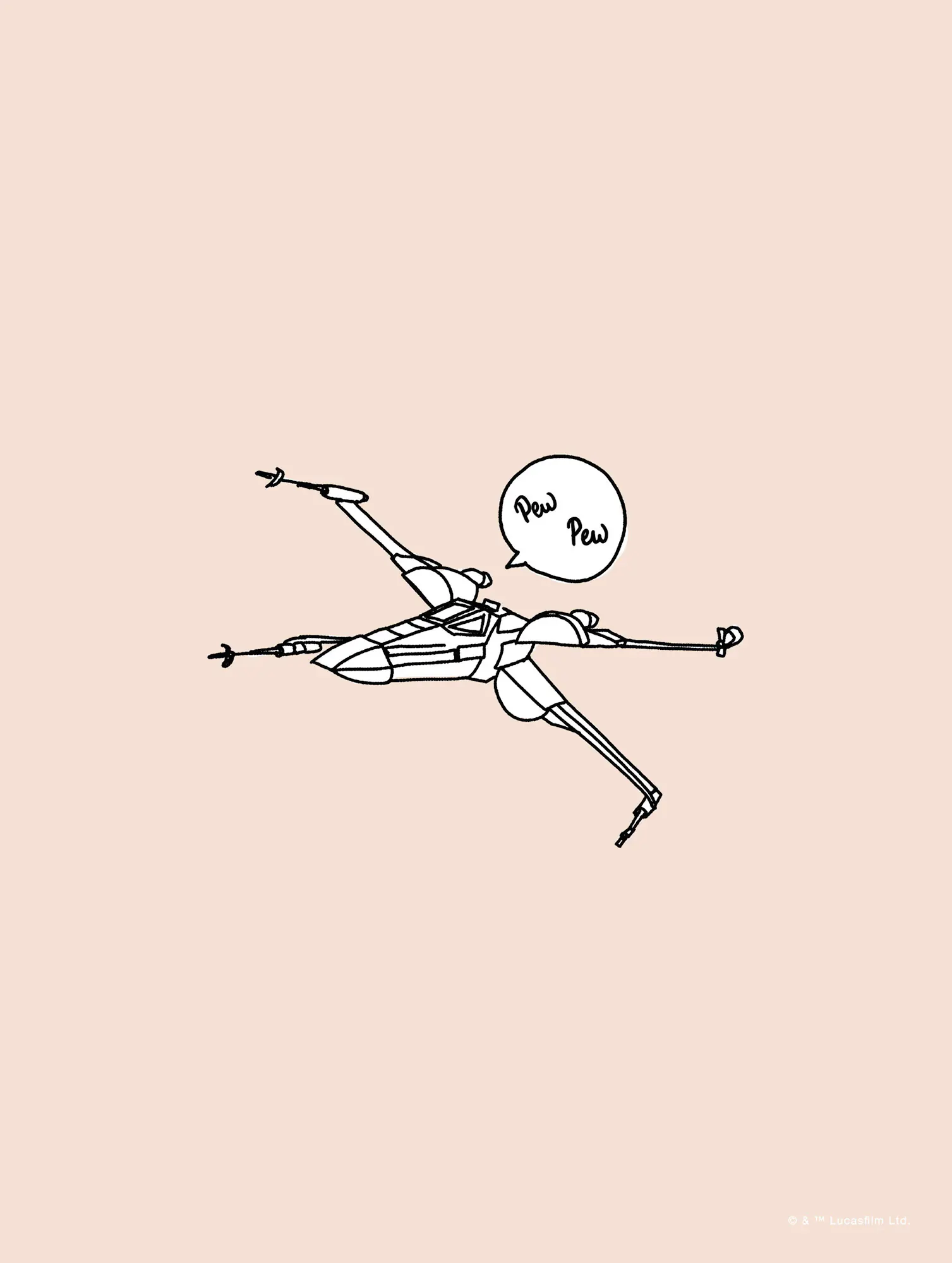 Komar Wandbild Star Wars Pew Pew 30 x 40 cm
