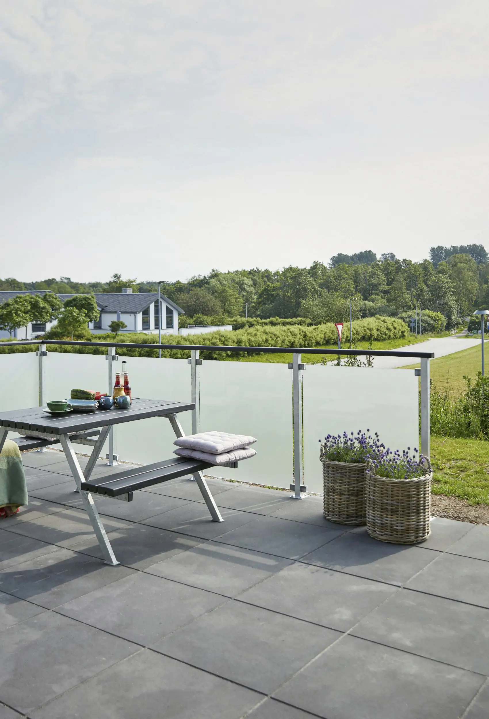 Plus Handlauf Mahagoni 3,6 x 197 cm schwarz Gährung rechts für Stahlpfosten 