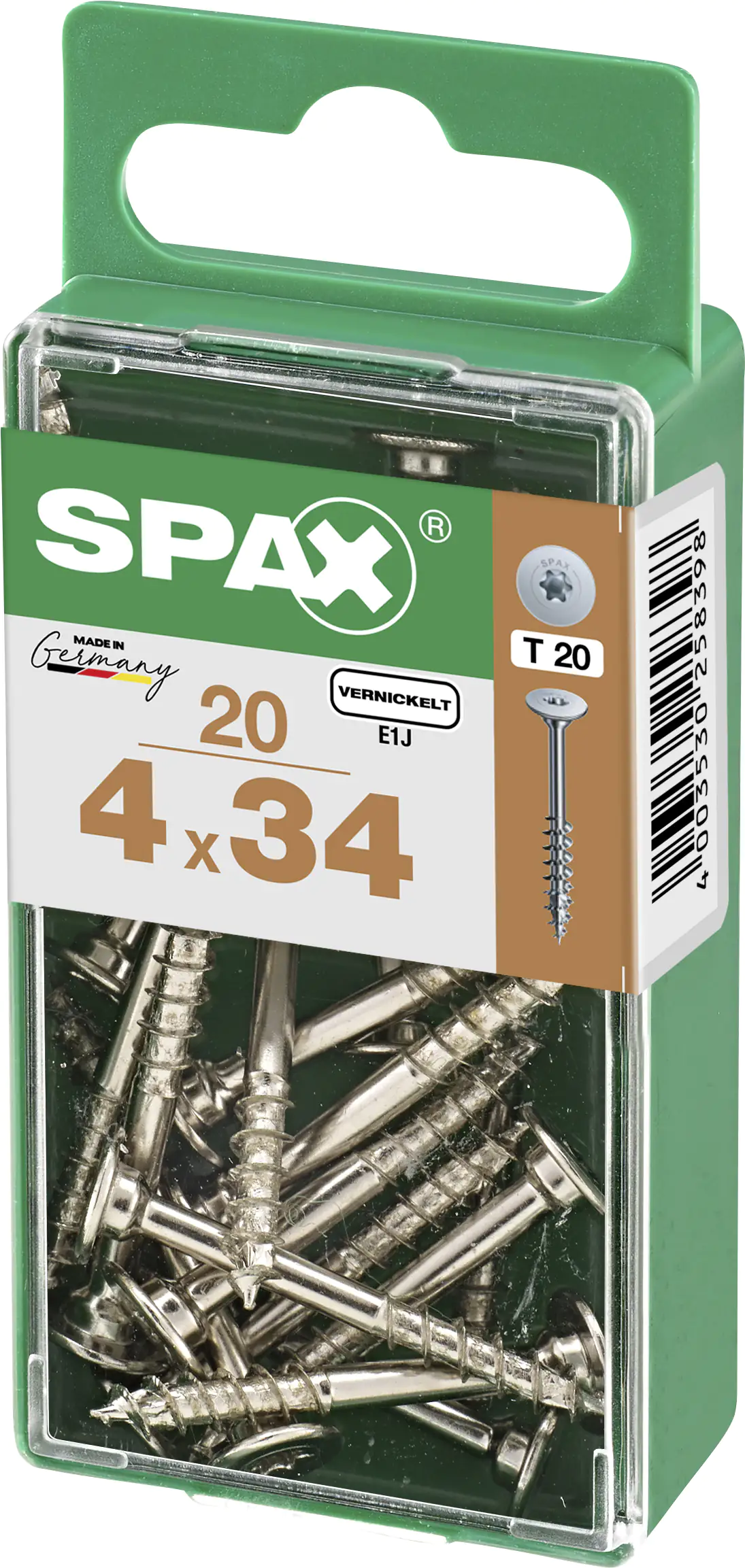 Spax Möbelbauschrauben 4.0 x 34 mm TX 20 - 20 Stk.