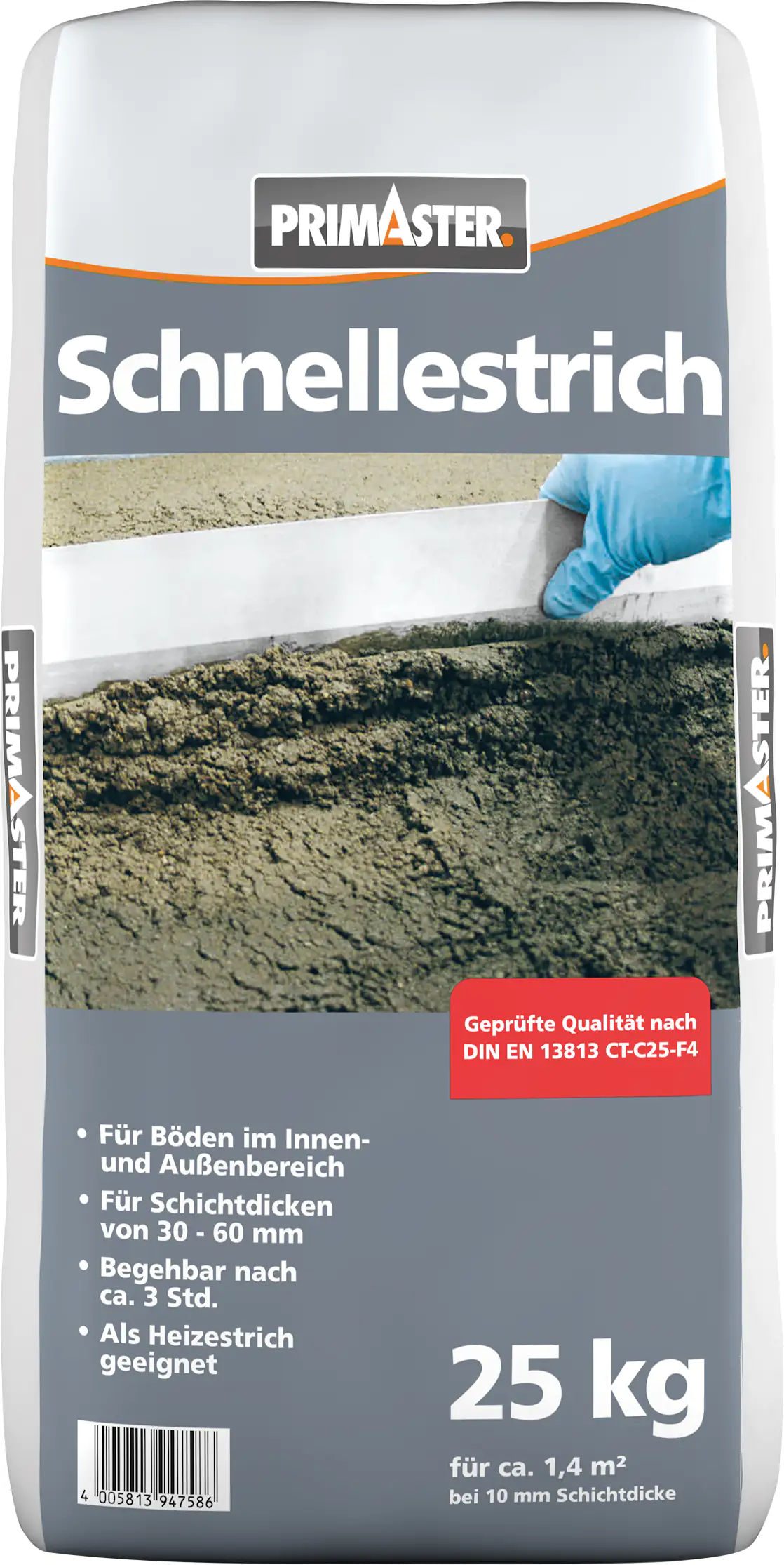 Primaster Schnellestrich 25 kg grau 4,0 mm 42 St. Palettenabnahme