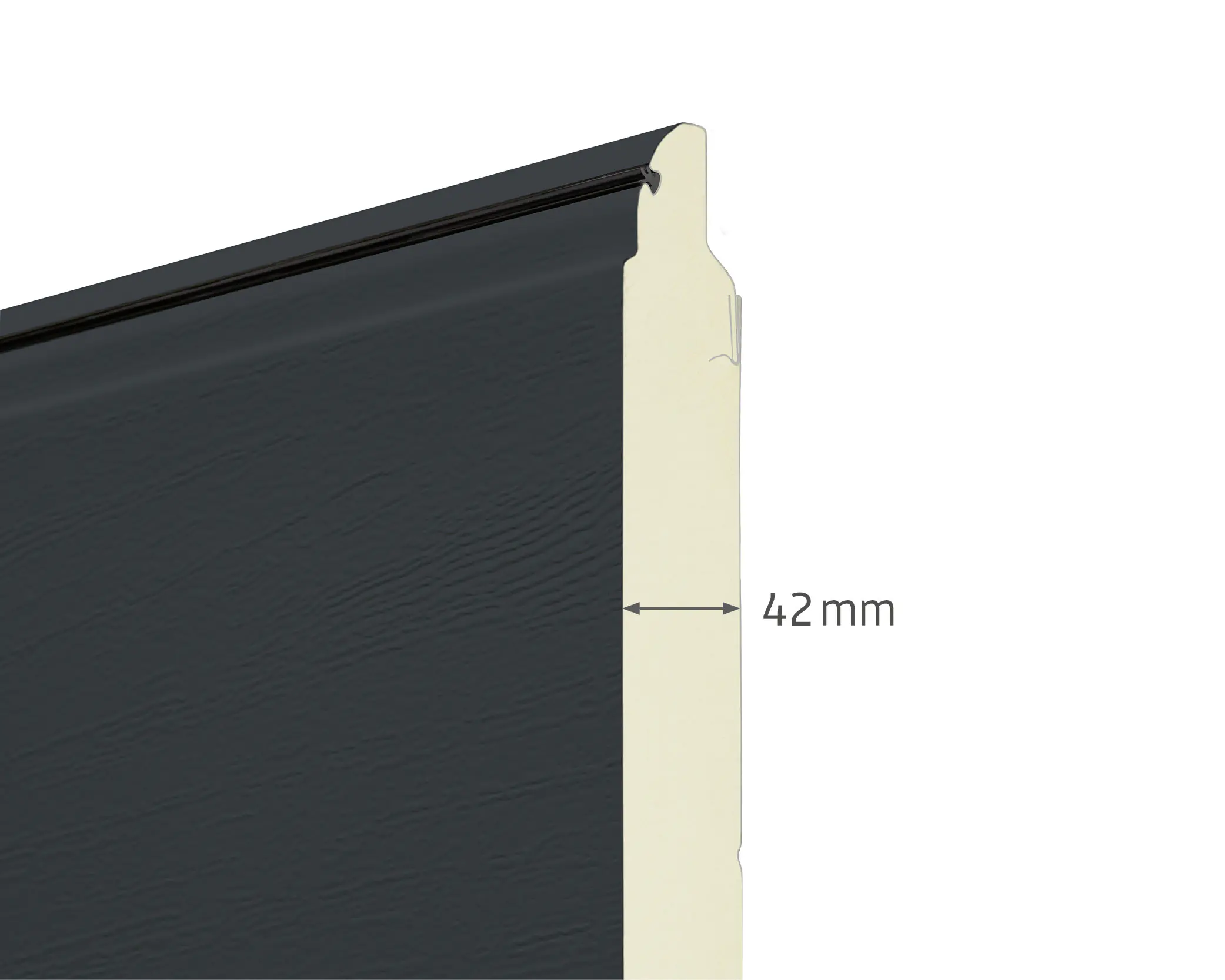 EcoStarMatic Garagen-Sektionaltor 237,5 x 200 cm anthrazitgrau Inkl. Torantrieb Liftronic 700