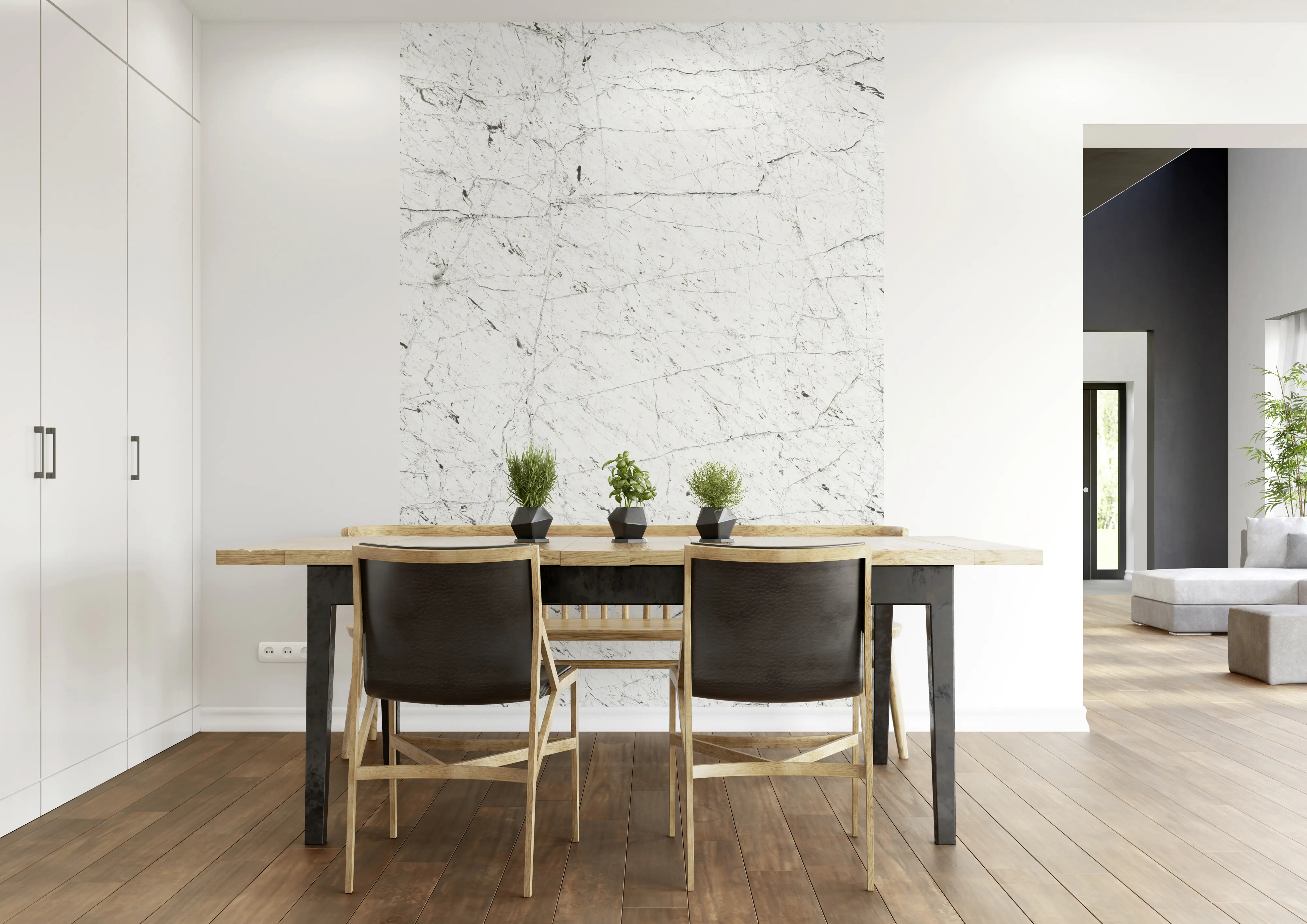 Rasch Vlies Fototapete 364347 Weiß-Grauweiß Muster & Motive 2,65 m x 1,59 m