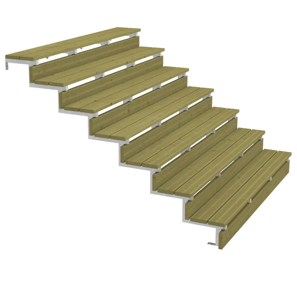 Plus Außentreppe Kiefer/Feuerverzinkt 7 Stufen 180 cm breit