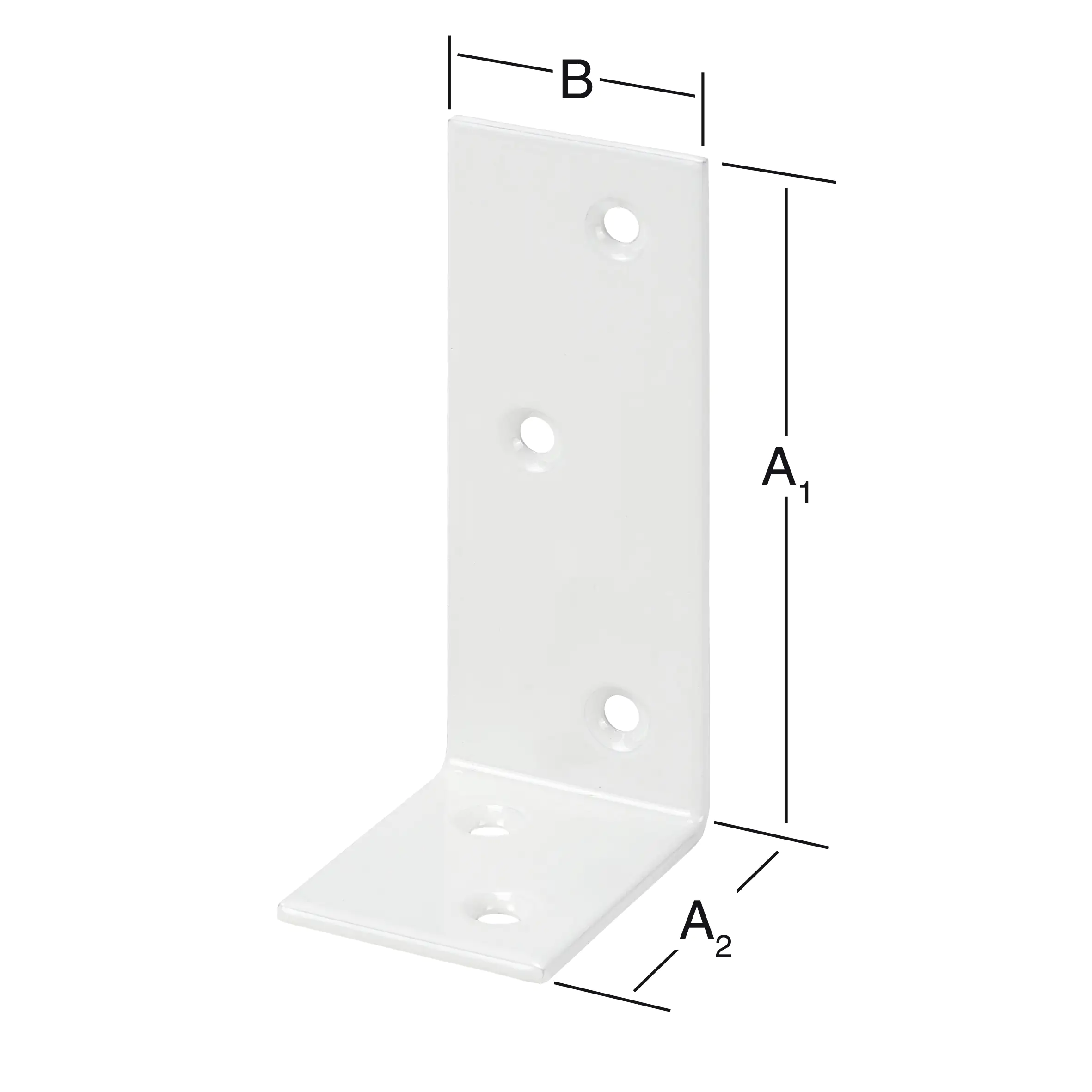 Vormann Starke Balkenwinkel weiß 80/40 x 30 mm