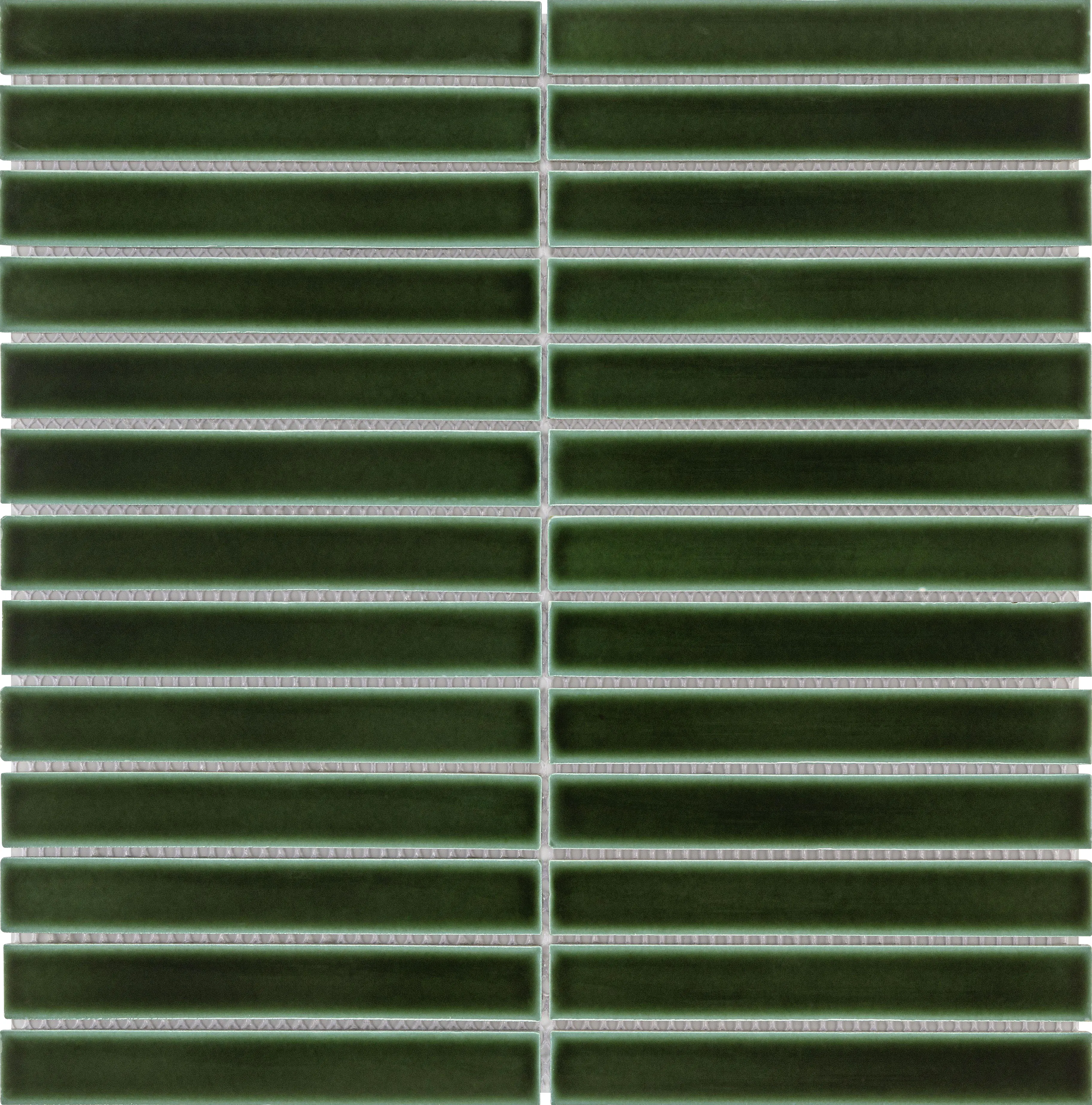 KNG Mosaikfliese Sticks 29,6 x 29,9 cm dunkelgrün