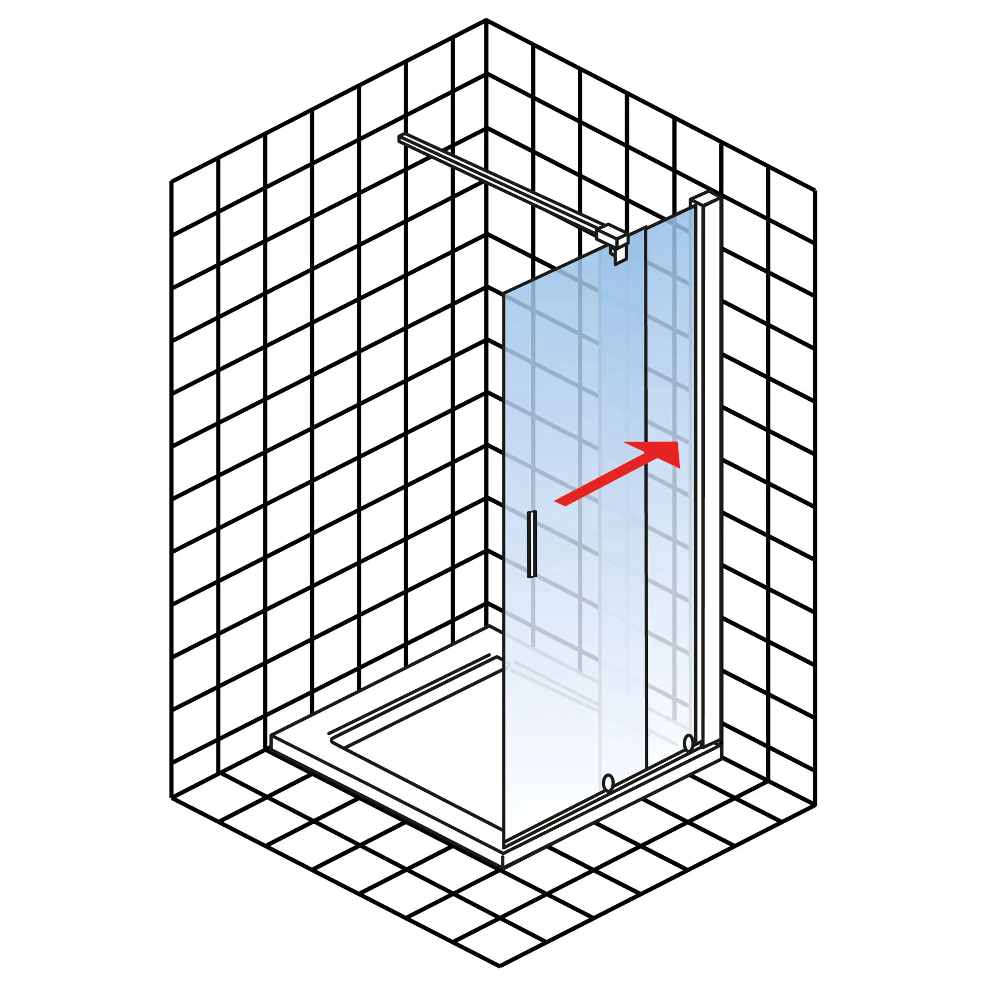 Schulte Duschwand Walk In Schiebetür rechts mit Rollen Toura 120 x 200 cm chrom Klarglas Schulte Duschwand Walk In Schiebetür rechts mit Rollen Toura 120 x 200 cm chrom Klarglas