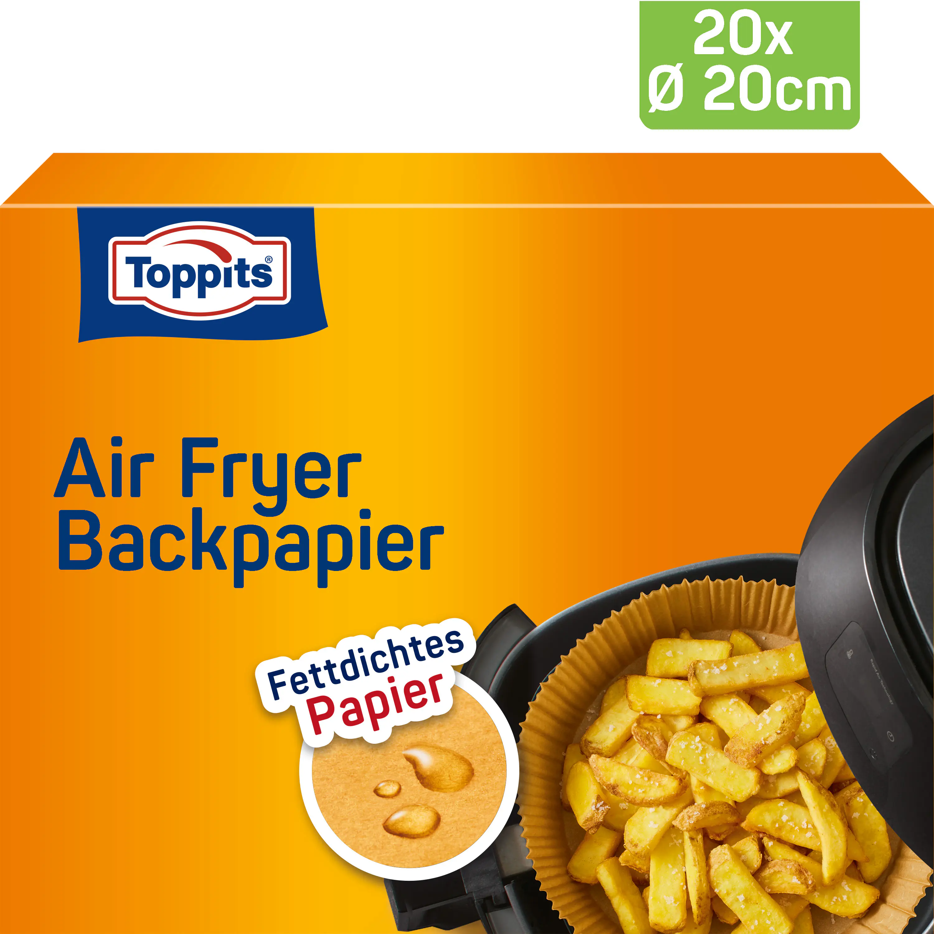Toppits® Backpapier Air Fryer rund Ø 20 cm