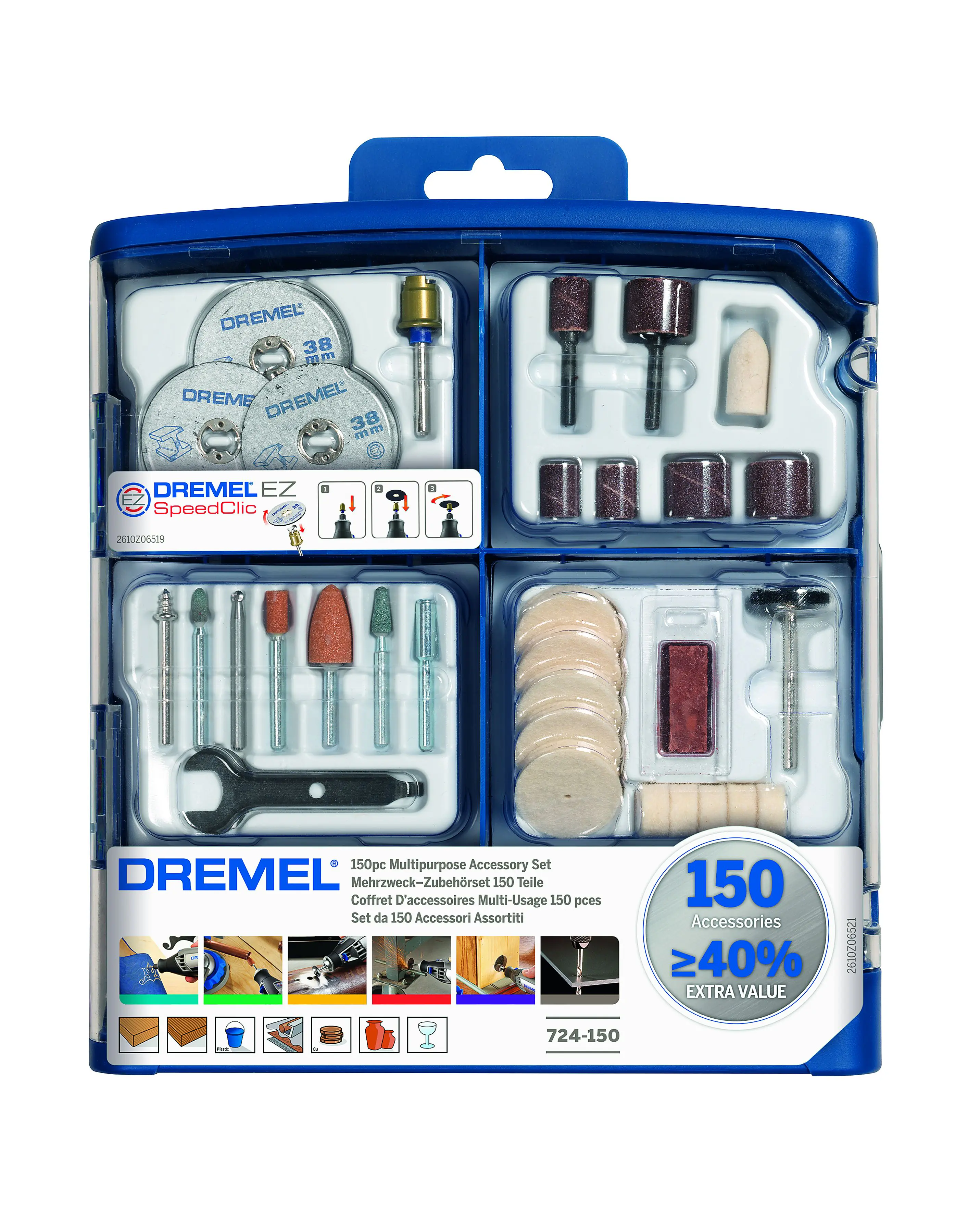 Dremel Mehrzweck-Zubehörset 150-teilig 