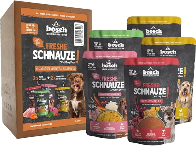 Bosch Freshe Schnauze Hundefutter Topping Aktionspaket 5 x 250 g Bosch Freshe Schnauze Hundefutter Topping Aktionspaket 5 x 250 g