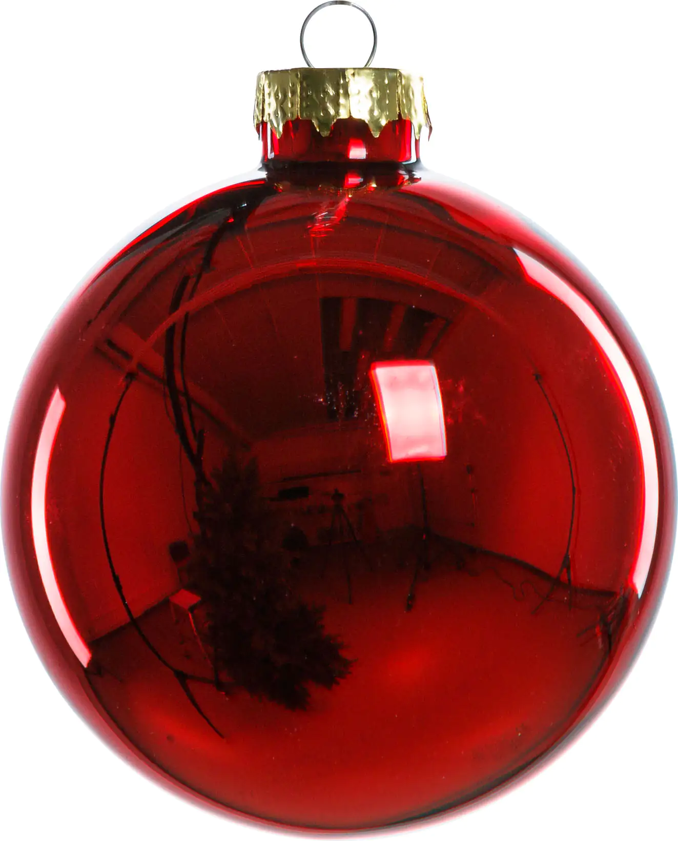 2076601539070_02 TrendLine Glaskugeln in uni glanz/matt Ø 8 cm, weihnachtsrot, 6 Stück