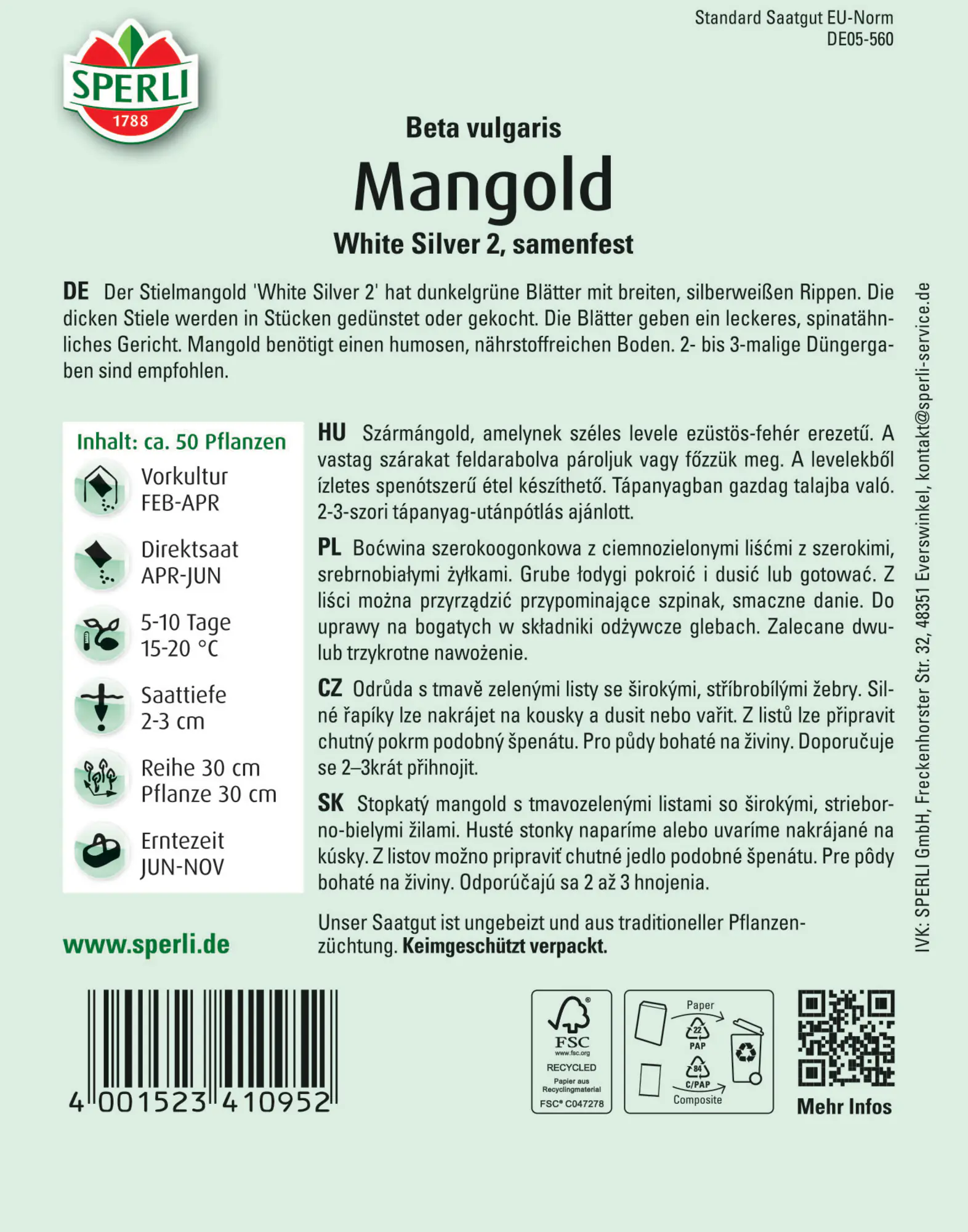Sperli Mangold White Silver 2