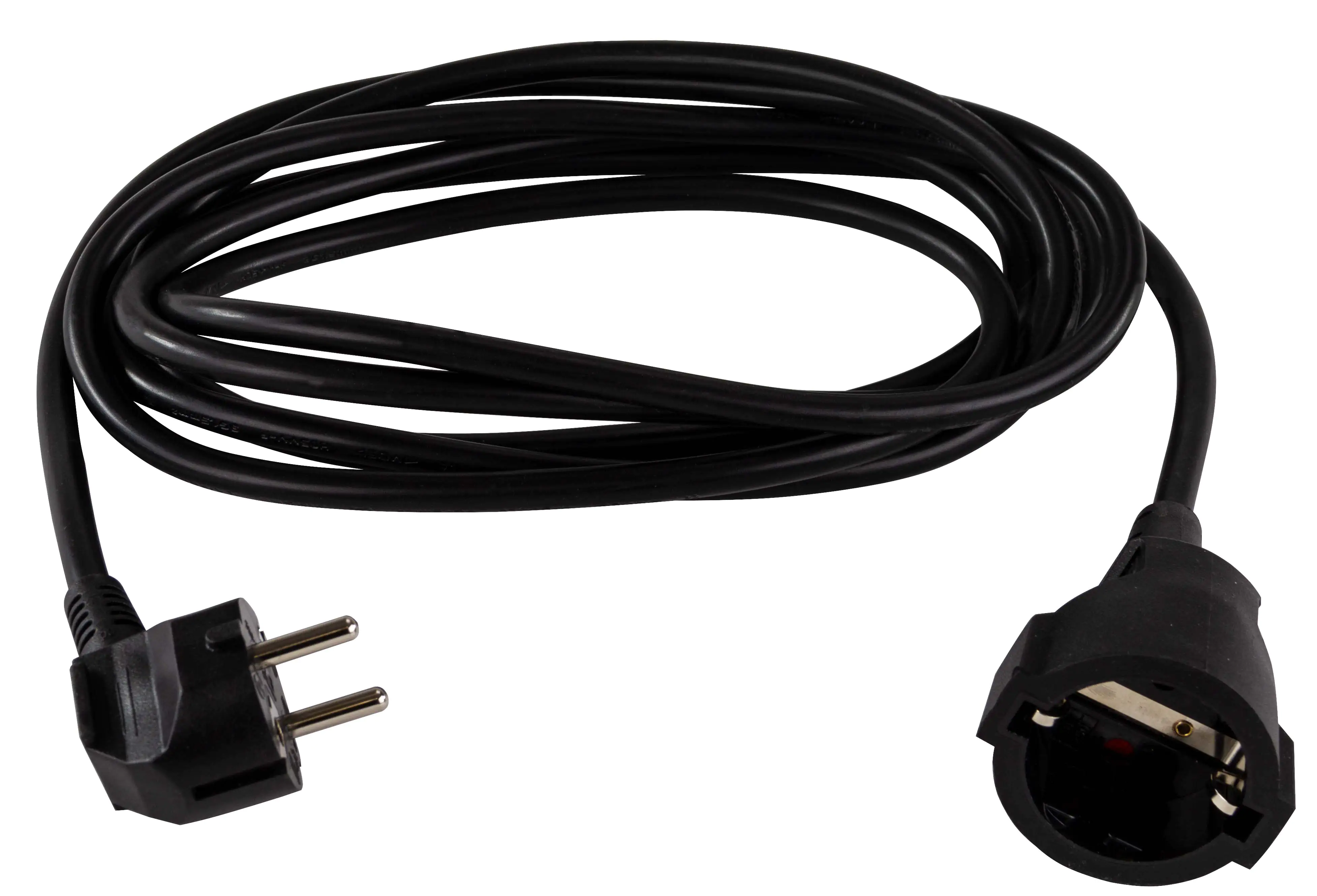 REV Verlängerungskabel Innen 5 Meter H05VV-F 3G1,5, schwarz