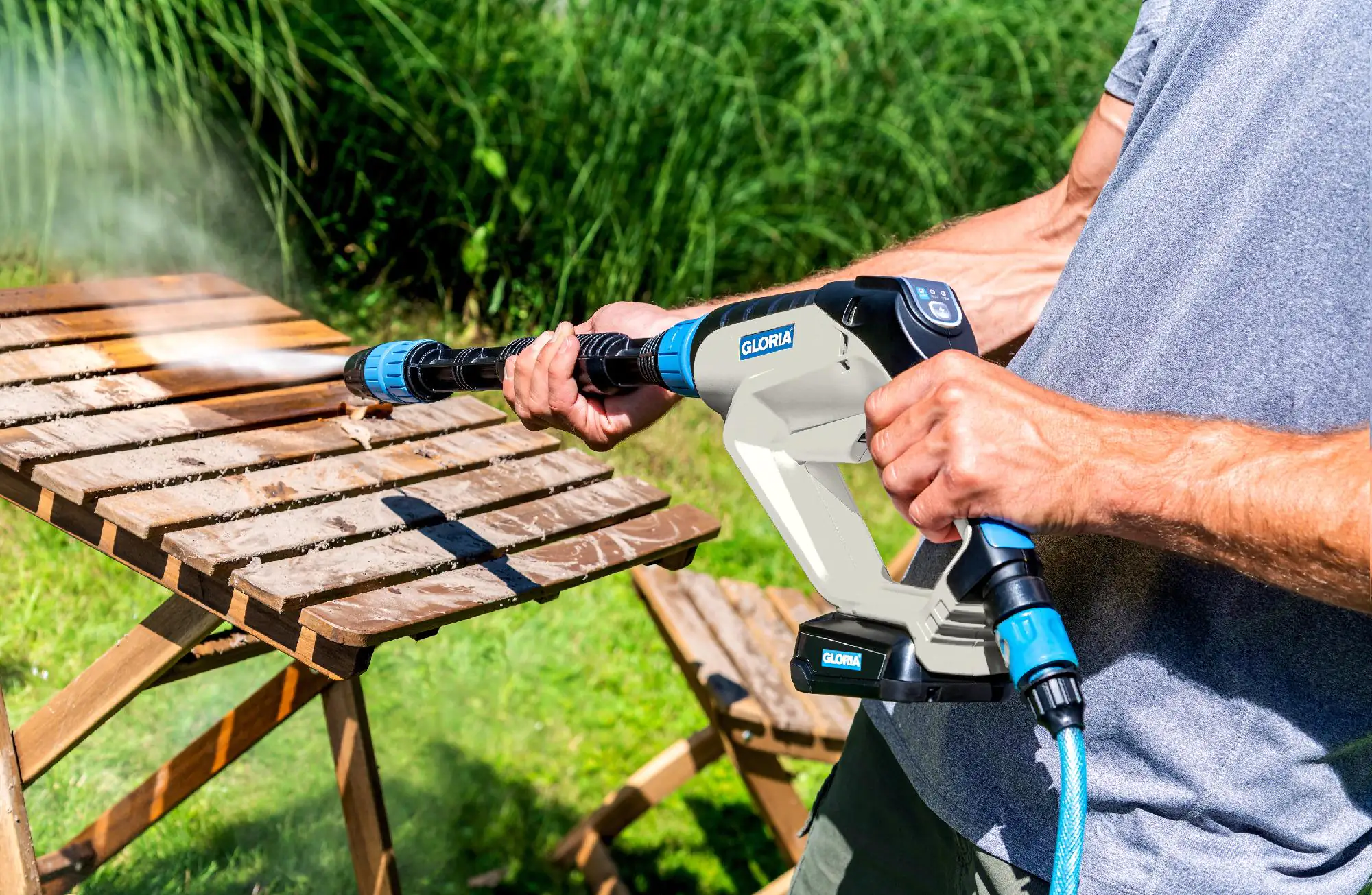 Gloria Akku-Sprühsystem MultiJet 18V Set Mitteldruckreiniger inkl. Akku