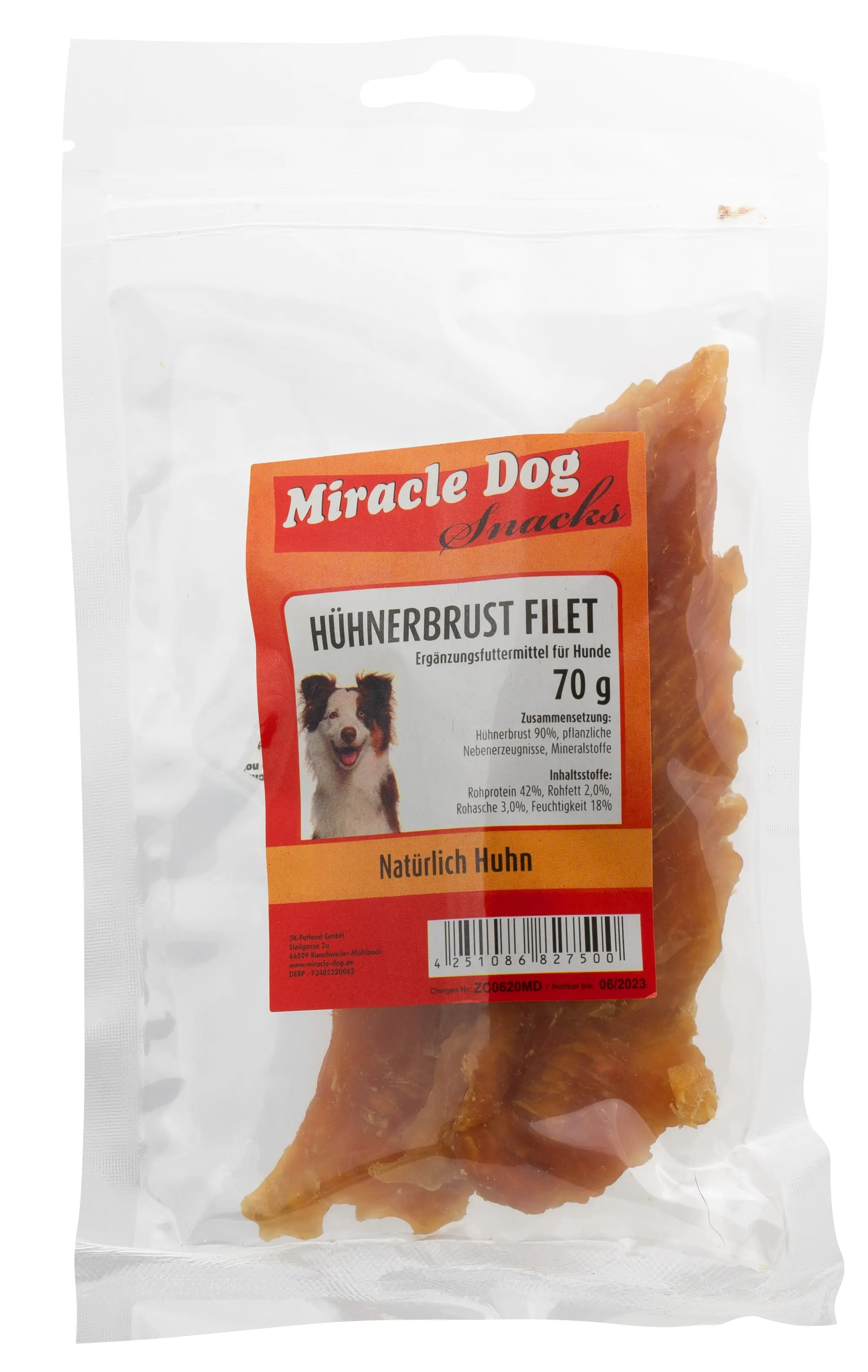 Miracle Dog Hühnerbrust Filet 70 g Miracle Dog Hühnerbrust Filet 70 g