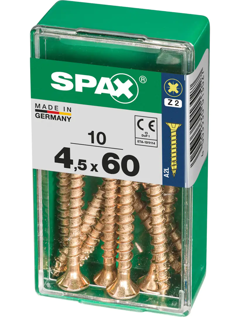 Spax Universalschrauben 4.5 x 60 mm PZ 2 - 10 Stk.