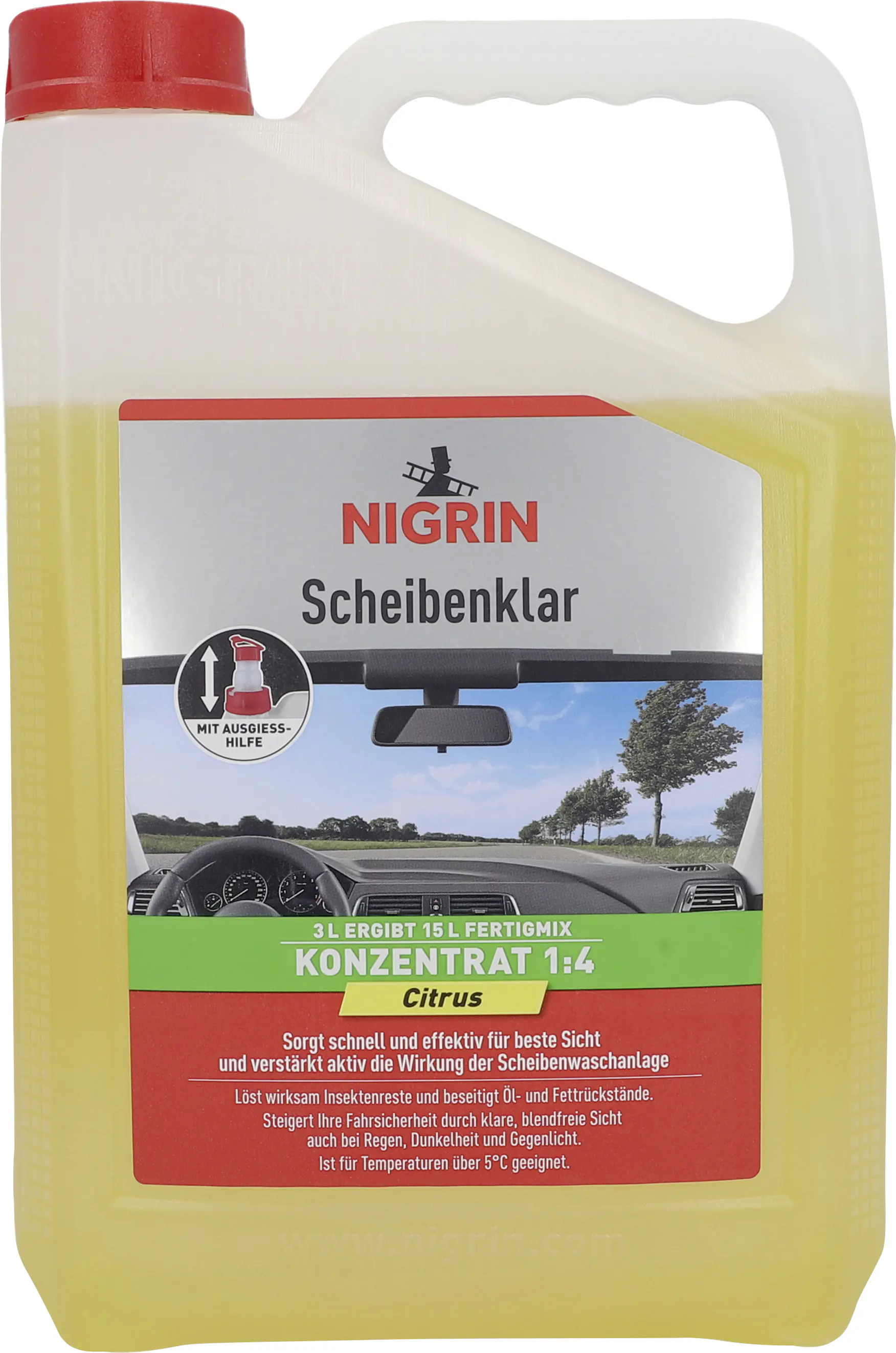 Nigrin Scheibenreiniger Konzentrat 1:4 Citrus 3 L