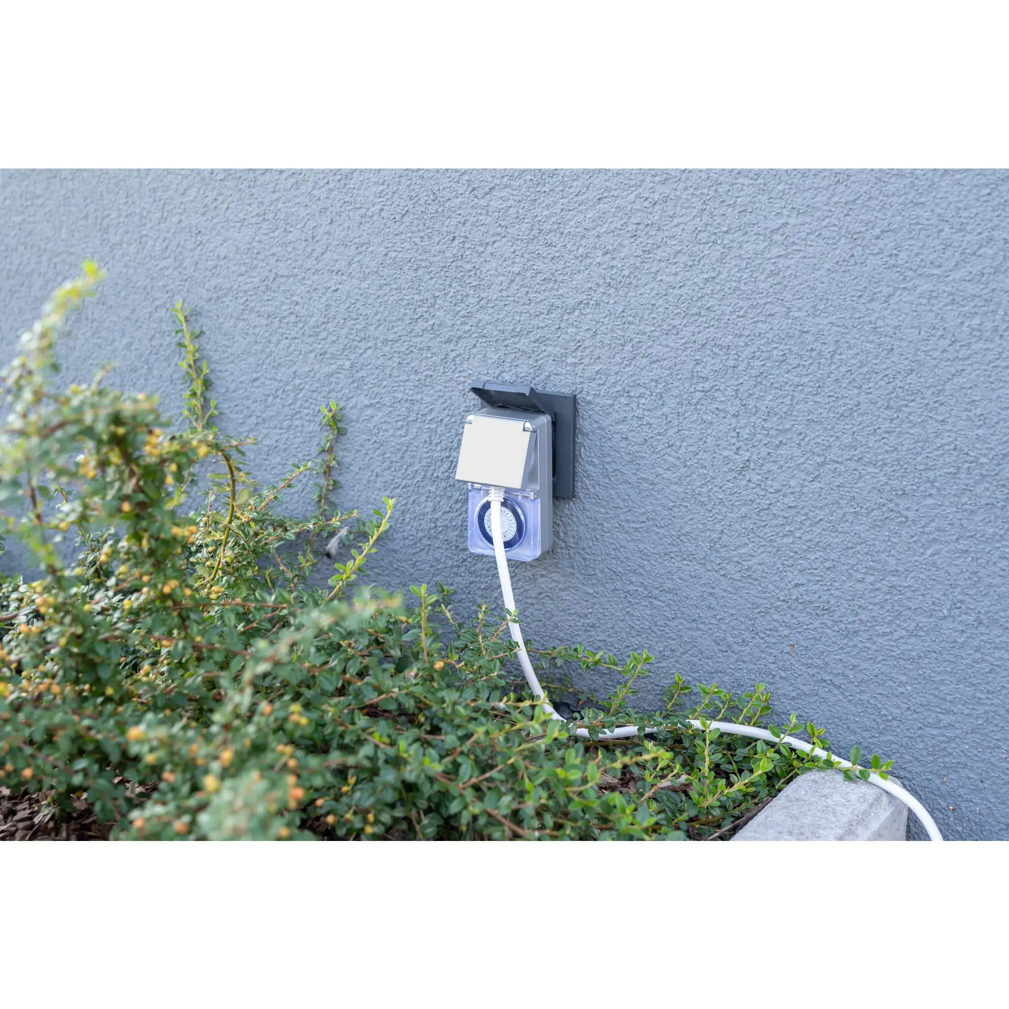 Zeitschaltuhr 3.500 W mit Schutzabdeckung mechanisch, silber, IP44 Zeitschaltuhr 3.500 W mit Schutzabdeckung mechanisch, silber, IP44