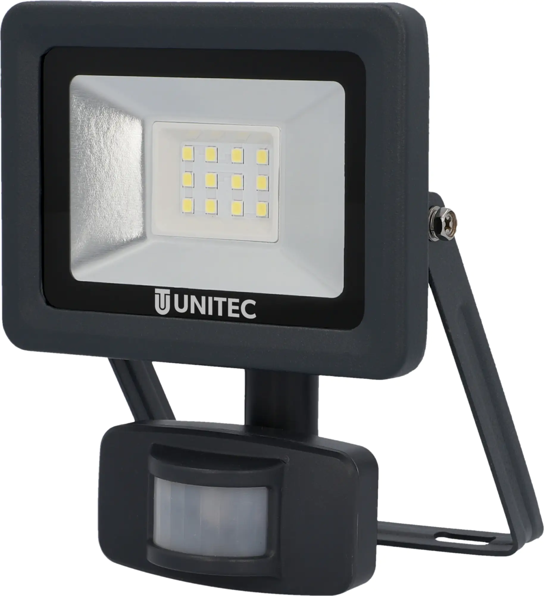 UniTec LED Strahler anthrazit mit Bewegungsmelder 7 W 850 lm
