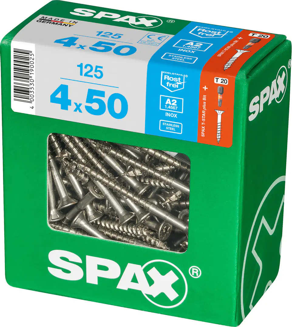 Spax Universalschrauben 4.0 x 50 mm TX 20 - 125 Stk.