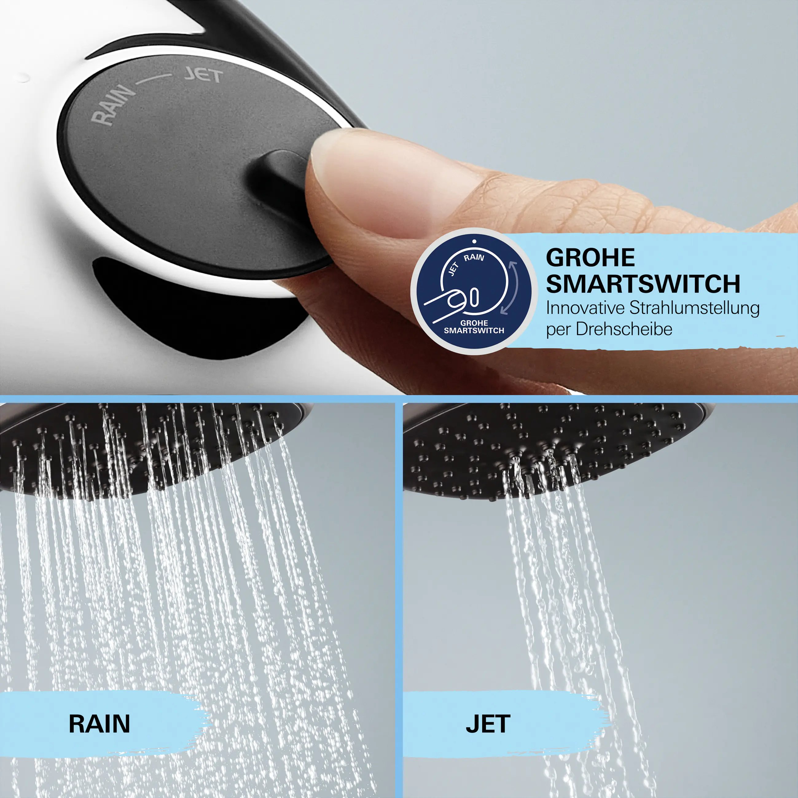 Grohe Handbrause 2 Strahlarten Vitalio Comfort 110 chrom Grohe Handbrause 2 Strahlarten Vitalio Comfort 110 chrom
