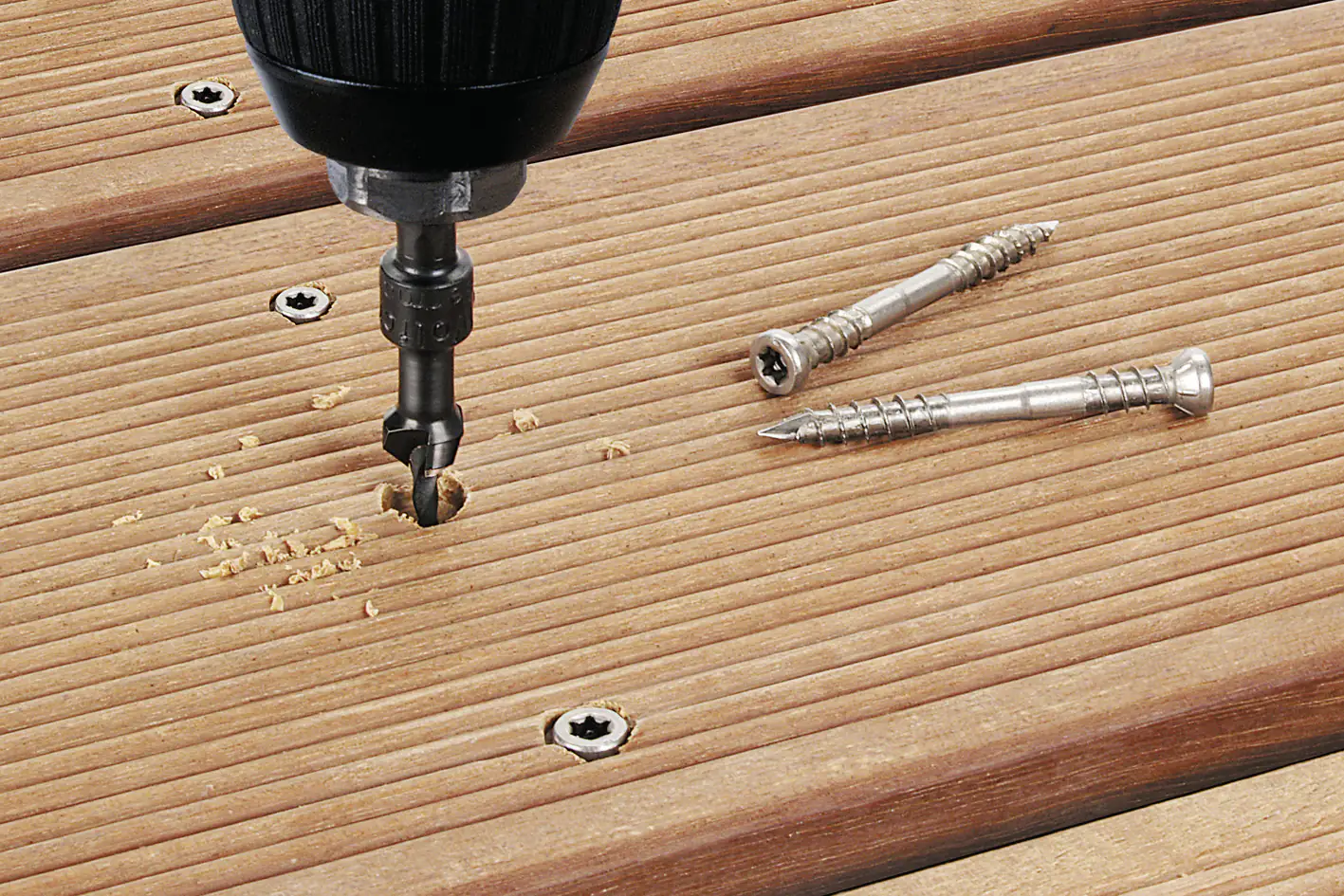 Wolfcraft Vorbohrer mit Senker Sechskant-Schaft 2545000 Ø 4,5 - 12 mm