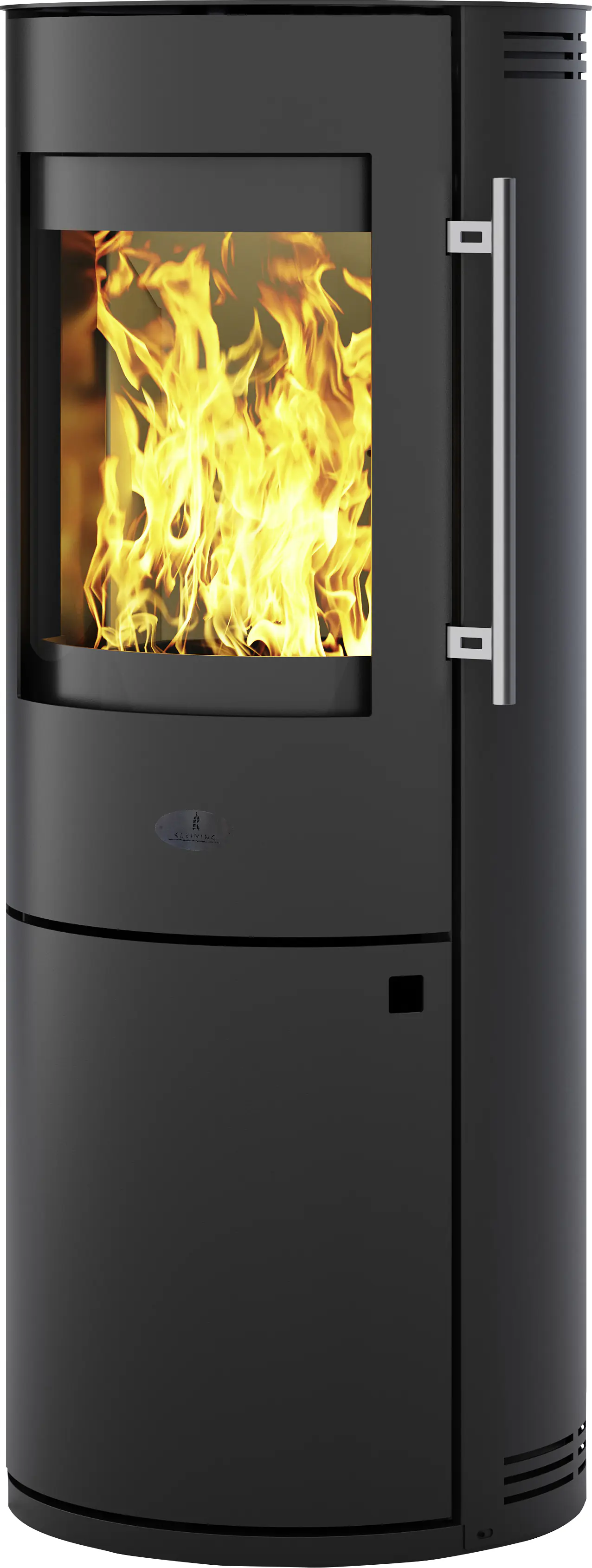 Kleining Kaminofen LUGANO mit Stahlverkleidung schwarz 6 kW