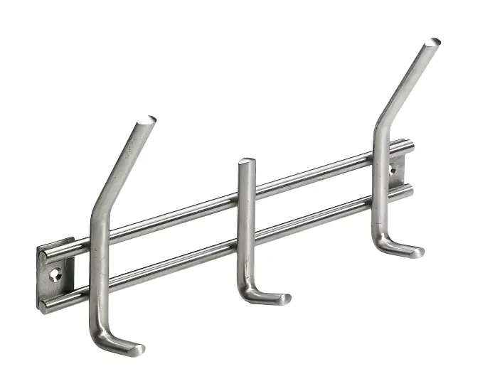 Hettich Garderobenhaken 3 Haken 25,5 x 14,0 x 5,0 cm Edelstahl Hettich Garderobenhaken 3 Haken 25,5 x 14,0 x 5,0 cm Edelstahl