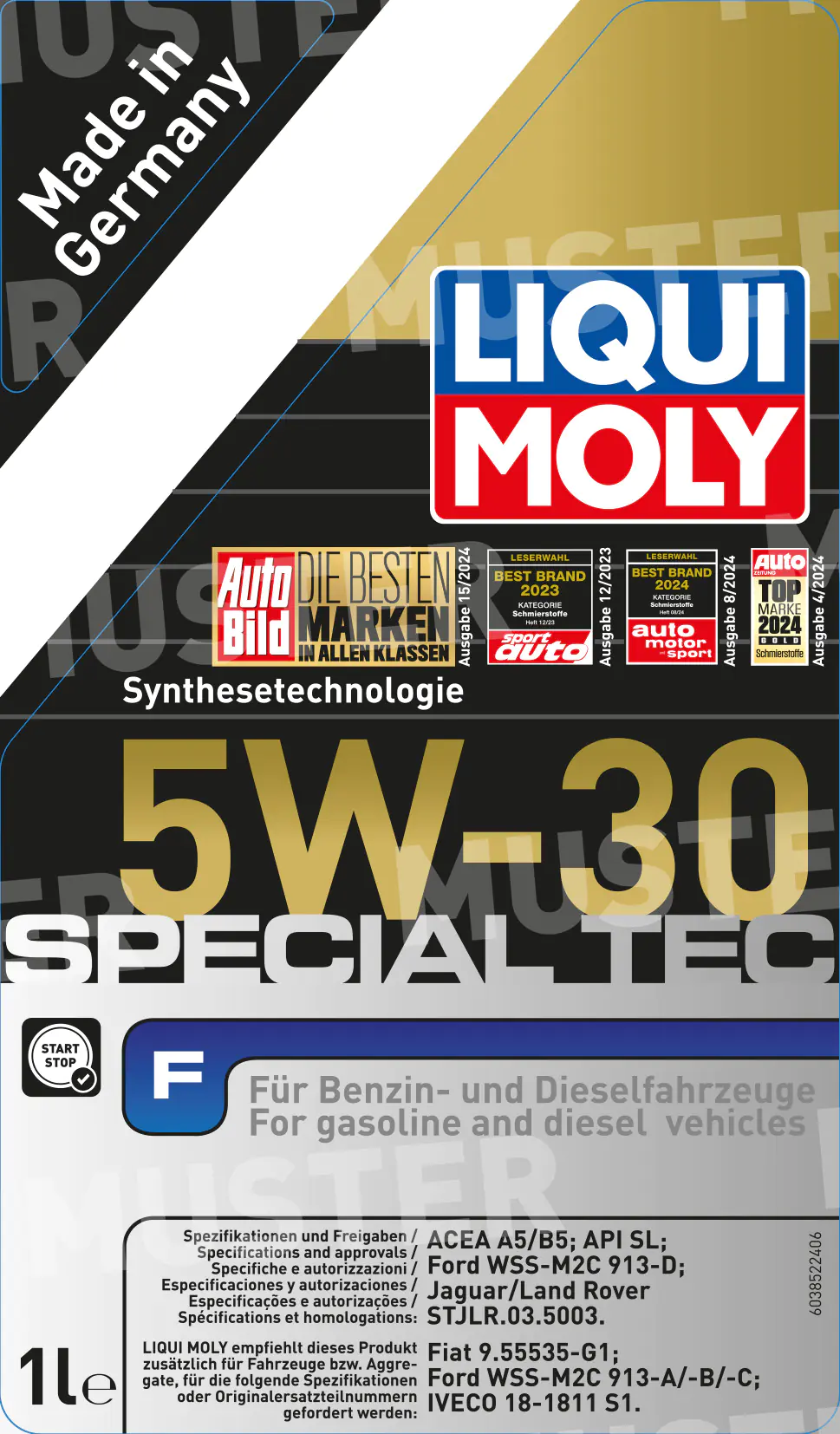 Liqui Moly Motoröl Special Tec F 5W-30 1 L