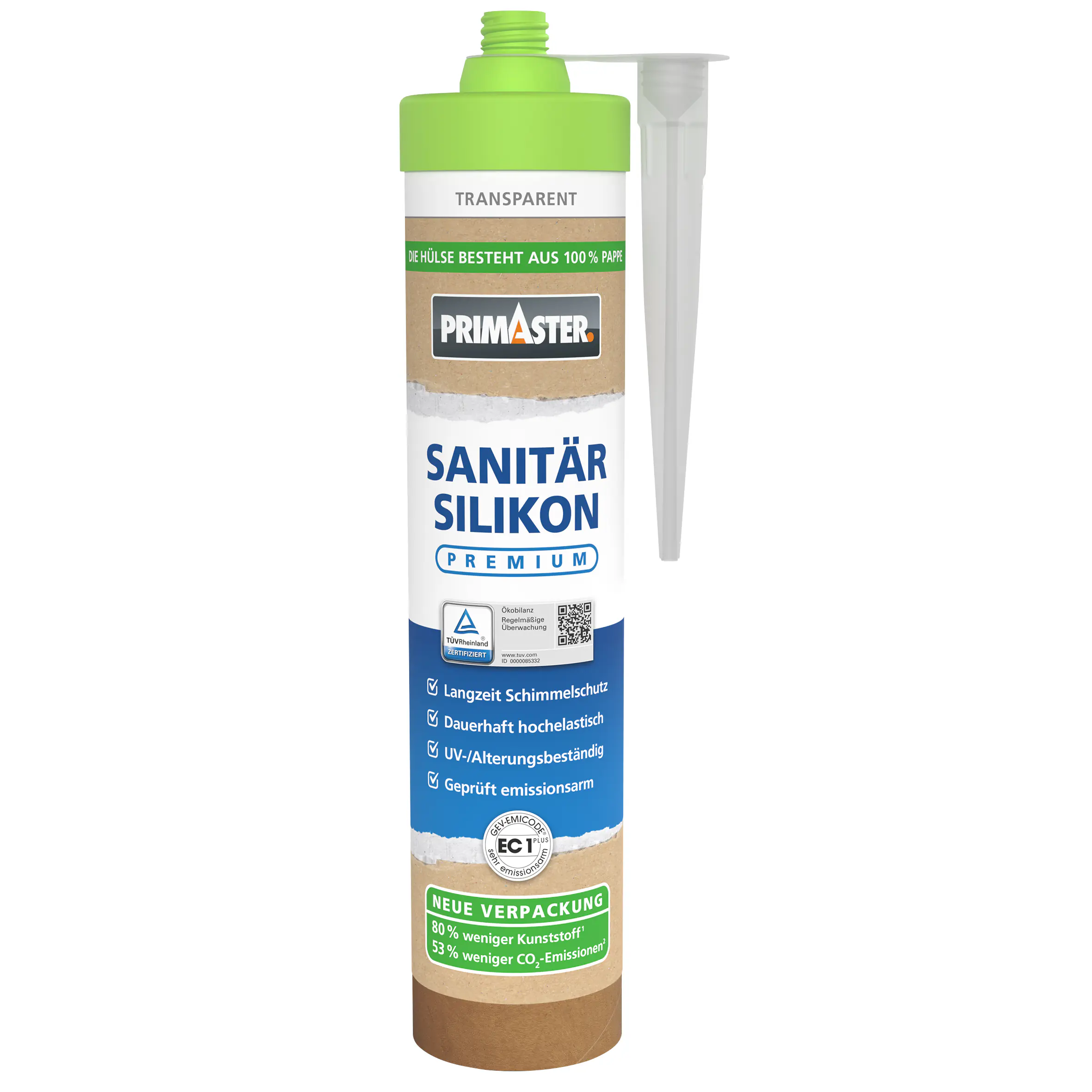 PRIMASTER Sanitär Silikon Premium transparent 280 ml PRIMASTER Sanitär Silikon Premium transparent 280 ml