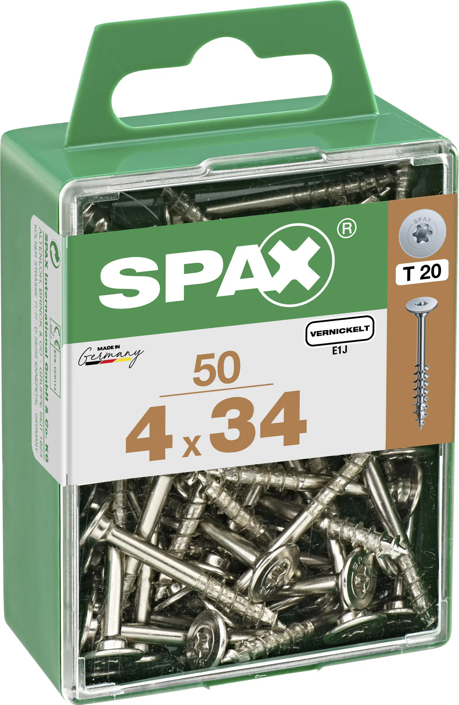 Spax Möbelbauschrauben 4.0 x 34 mm TX 20 - 50 Stk.