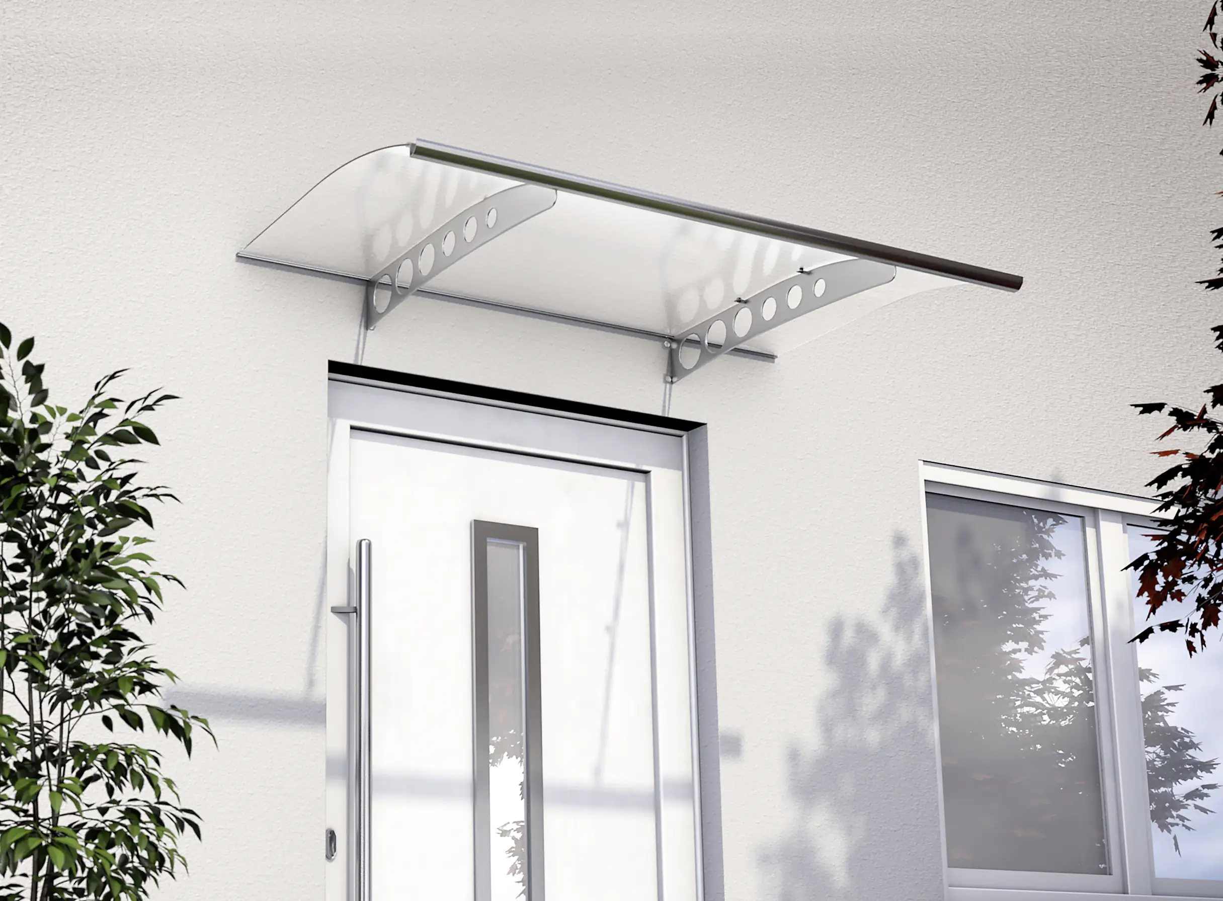 Gutta Vordach PT/ET 160 Edelstahl, Acrylglas klar