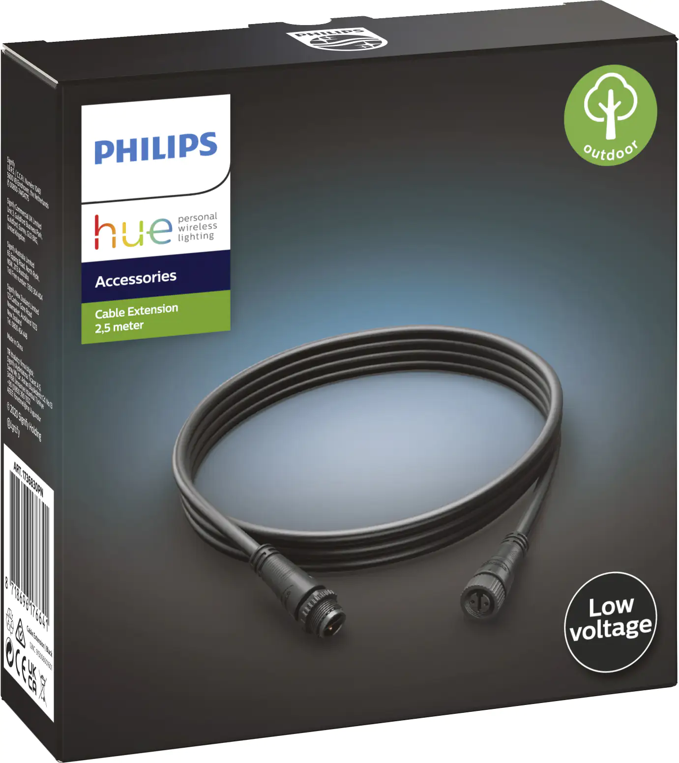 Philips Hue Verlängerungskabel Außen 2,5 Meter Outdoor 2,5 m schwarz Philips Hue Verlängerungskabel Außen 2,5 Meter Outdoor 2,5 m schwarz