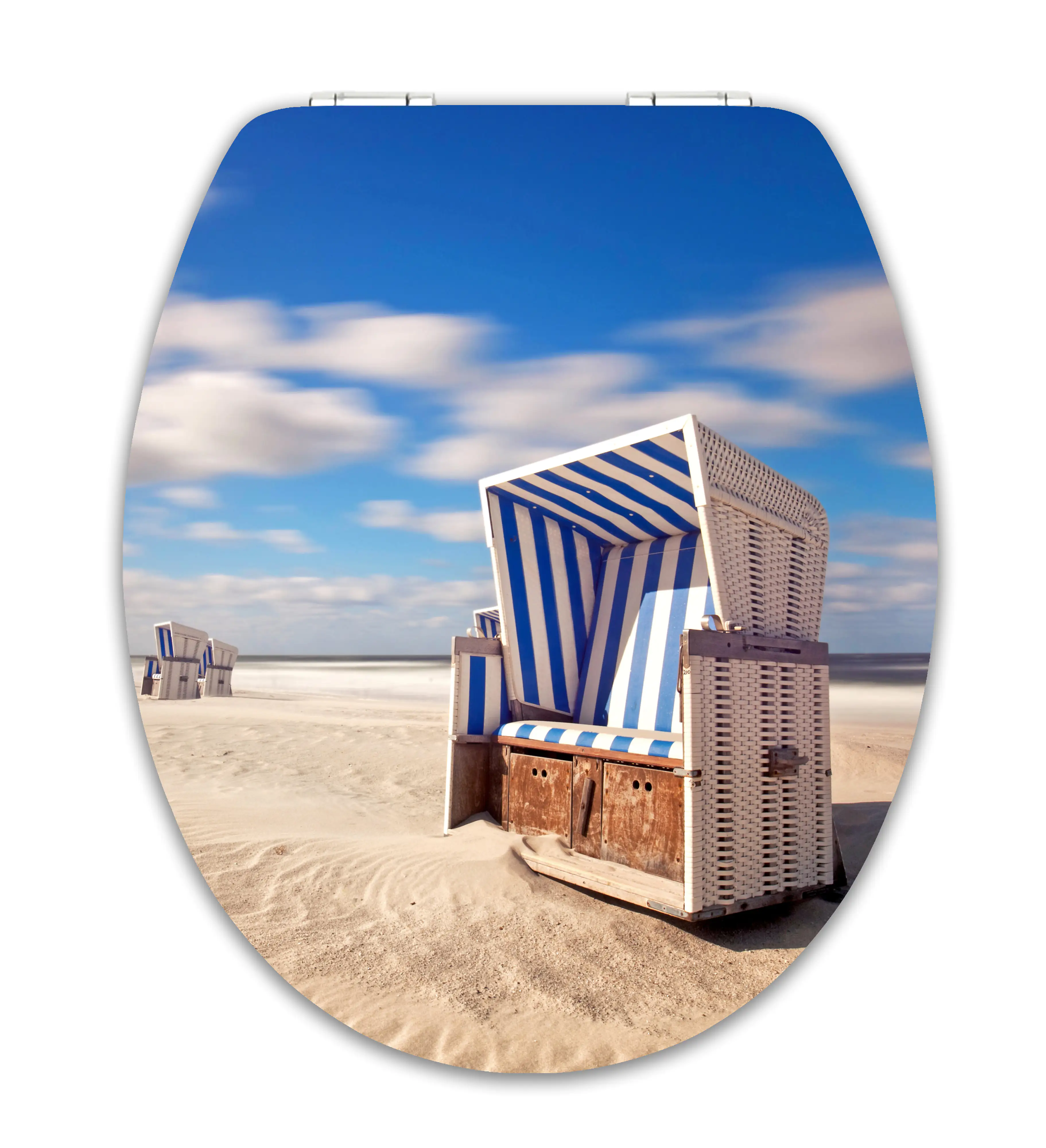 Primaster WC-Deckel mit Absenkautomatik Ostsee weiß