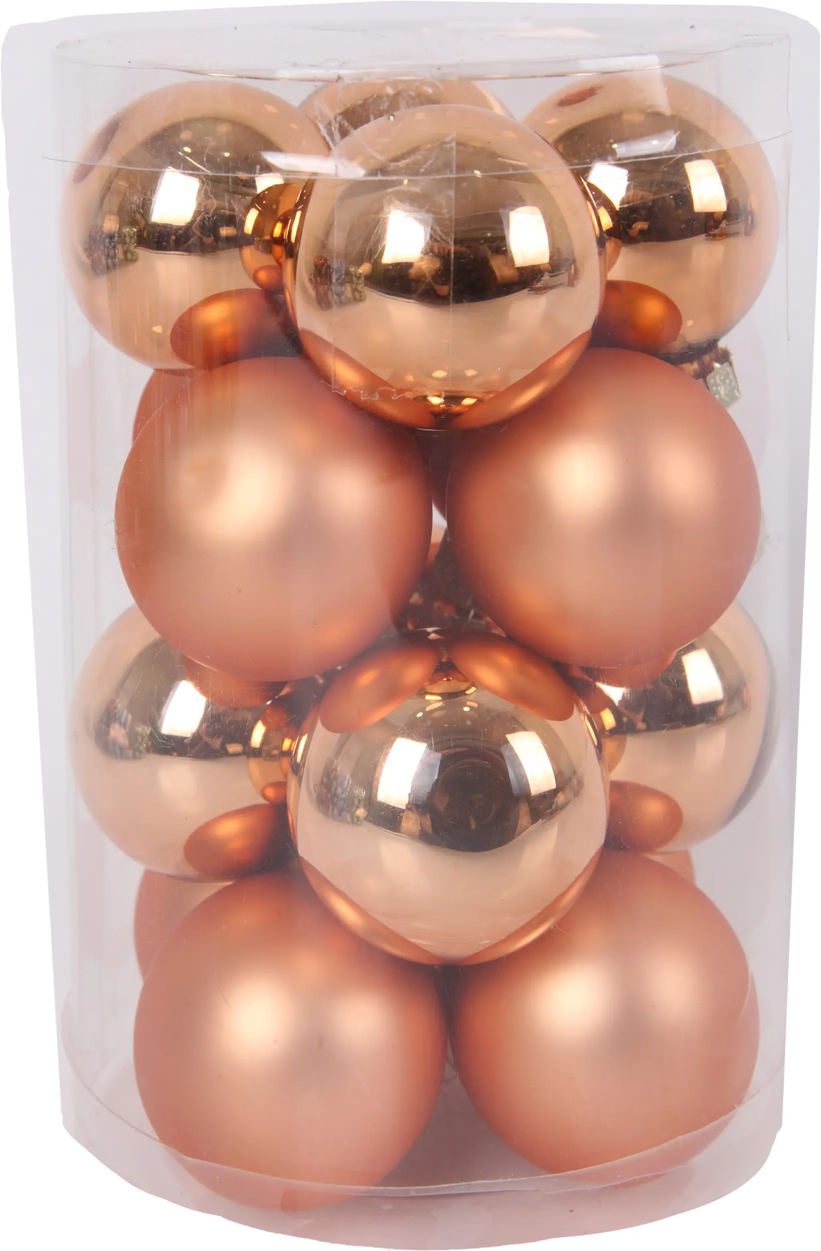 TrendLine Weihnachtskugeln aus Glas Ø 3,5 cm brandy-braun 16 Stück