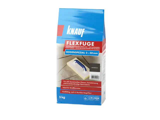 Knauf Fugenmörtel Flexfuge Universal 1 - 20 mm dunkelbraun 5 kg